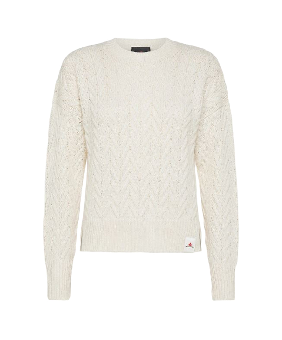PEUTEREY Herringbone Crew-Neck Sweater for Women