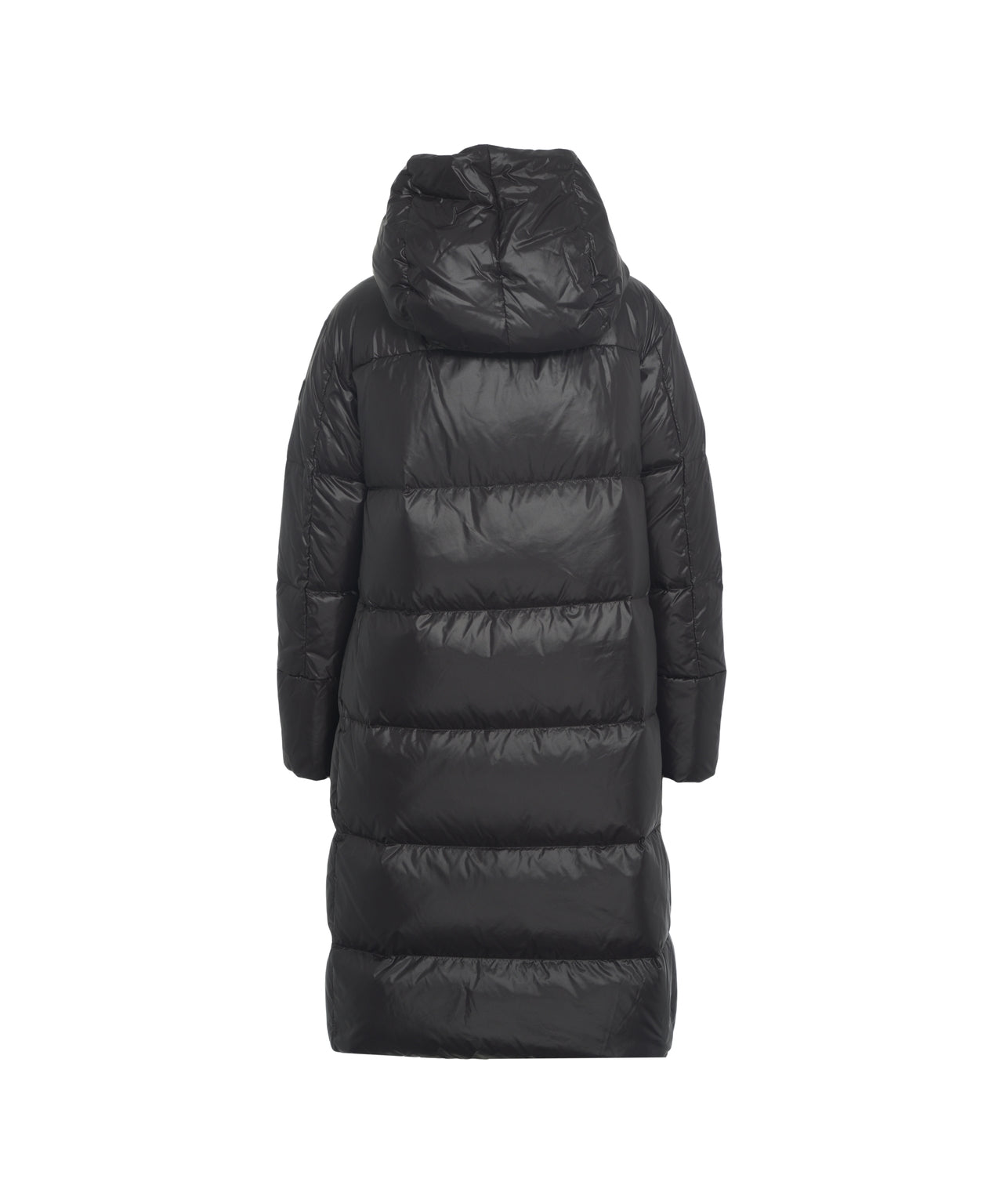 PEUTEREY Long Down Jacket with Hood and Zipper for Women