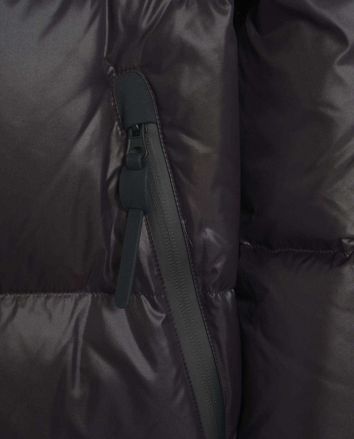 PEUTEREY Long Down Jacket with Hood and Zipper for Women