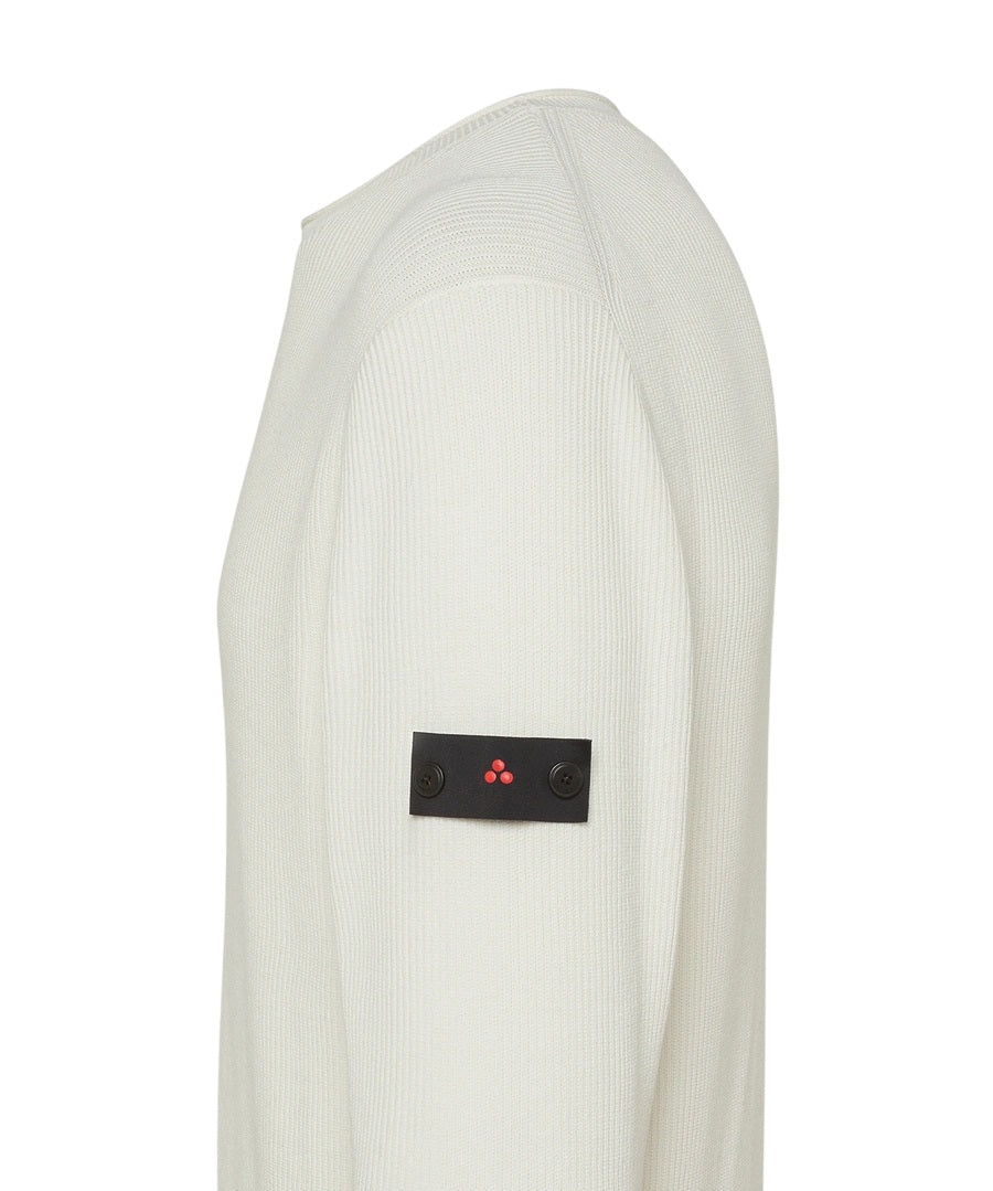 PEUTEREY Men's Regular Fit Sweater with Crewneck and Button Detail