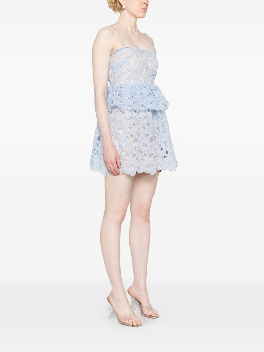 SELF-PORTRAIT Light Knit Lace Mini Dress