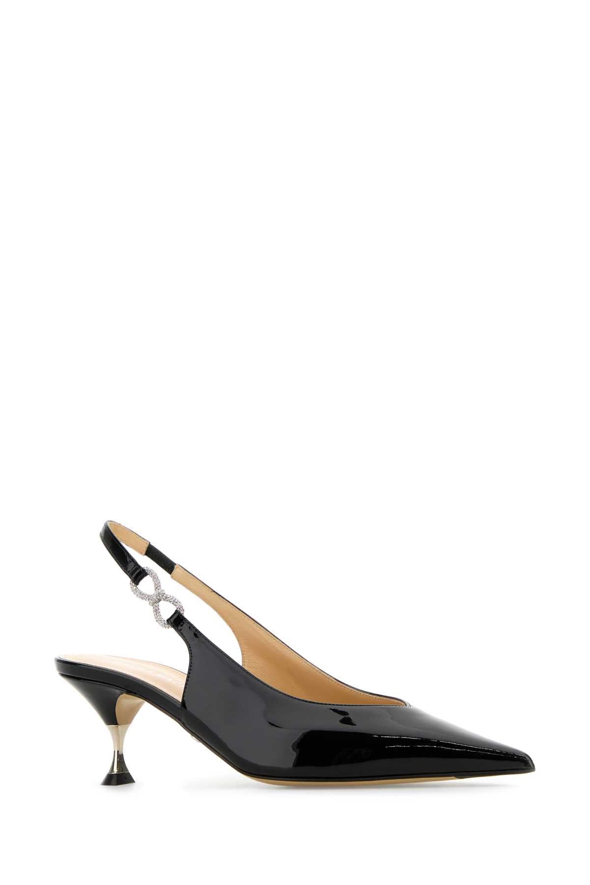 MACH & MACH Crystal Bow Pointed Toe Sling Pumps