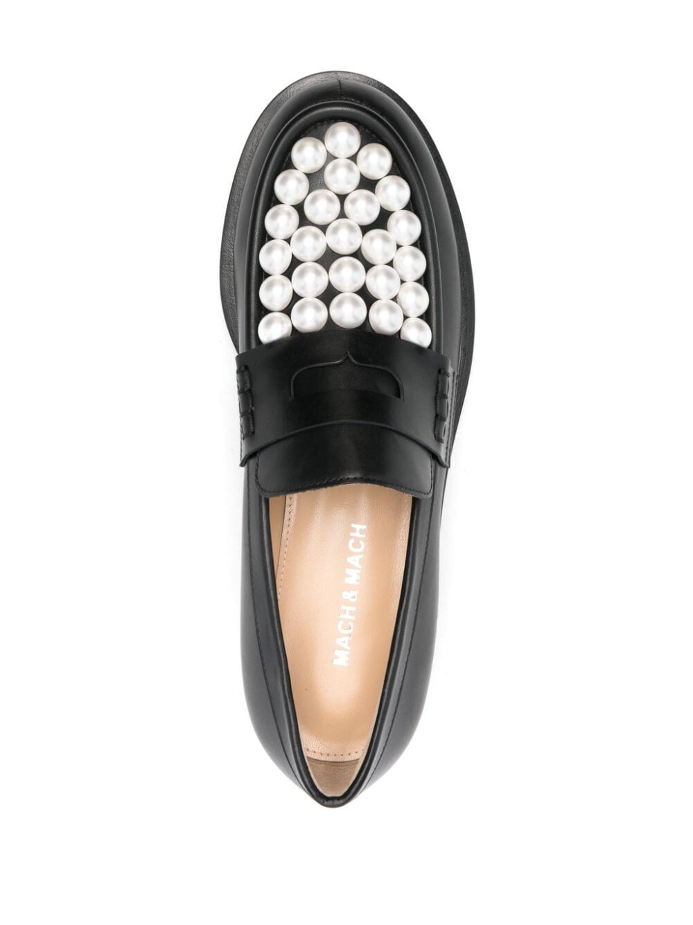 MACH & MACH Bicolour Pearl Loafers