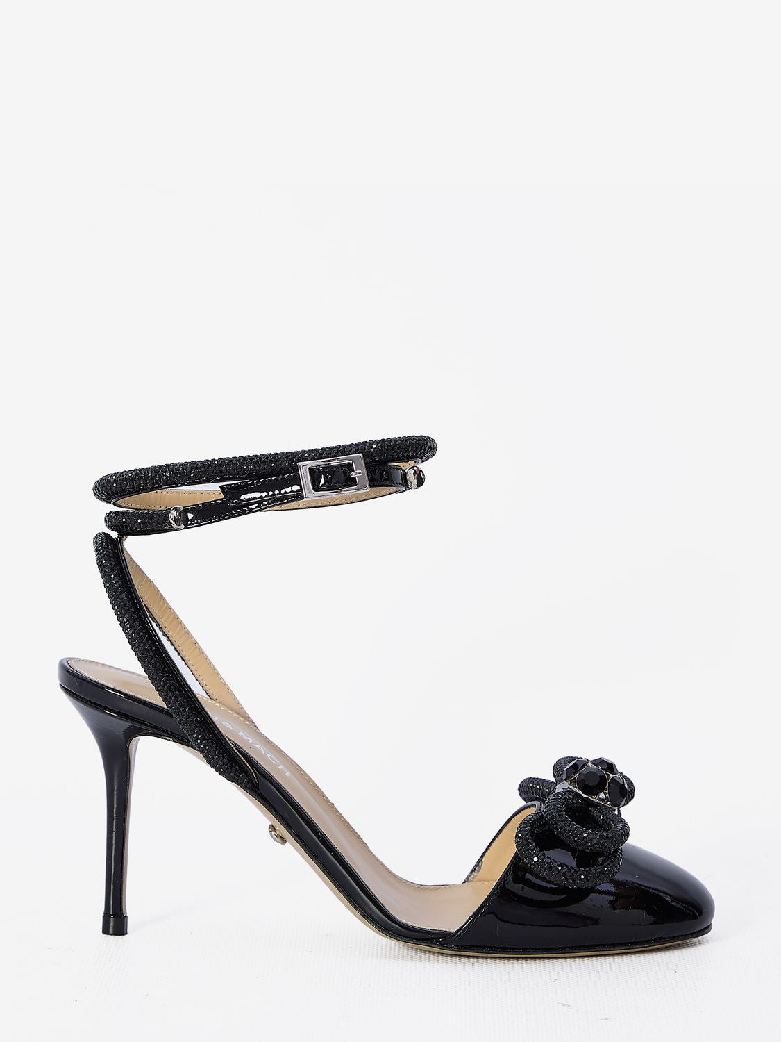 MACH & MACH Double Bow Closed Toe Sandals 8.5cm Heel