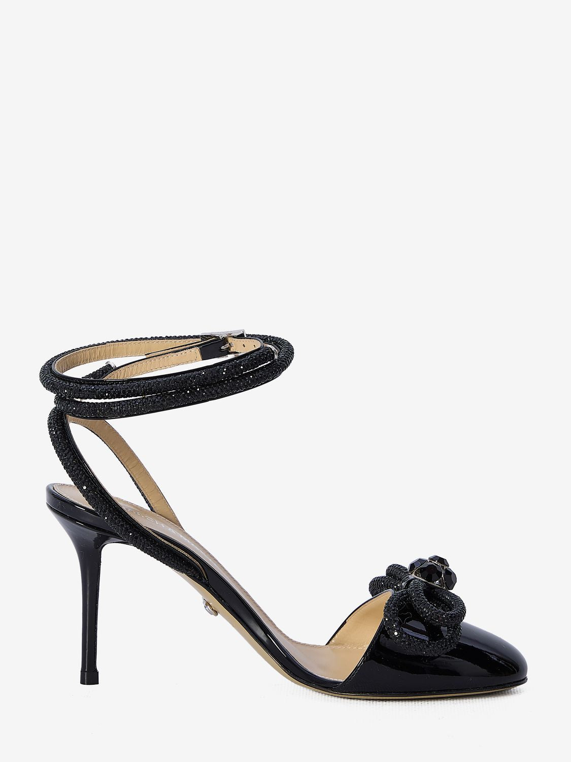 MACH & MACH Double Bow Closed Toe Sandals 8.5cm Heel