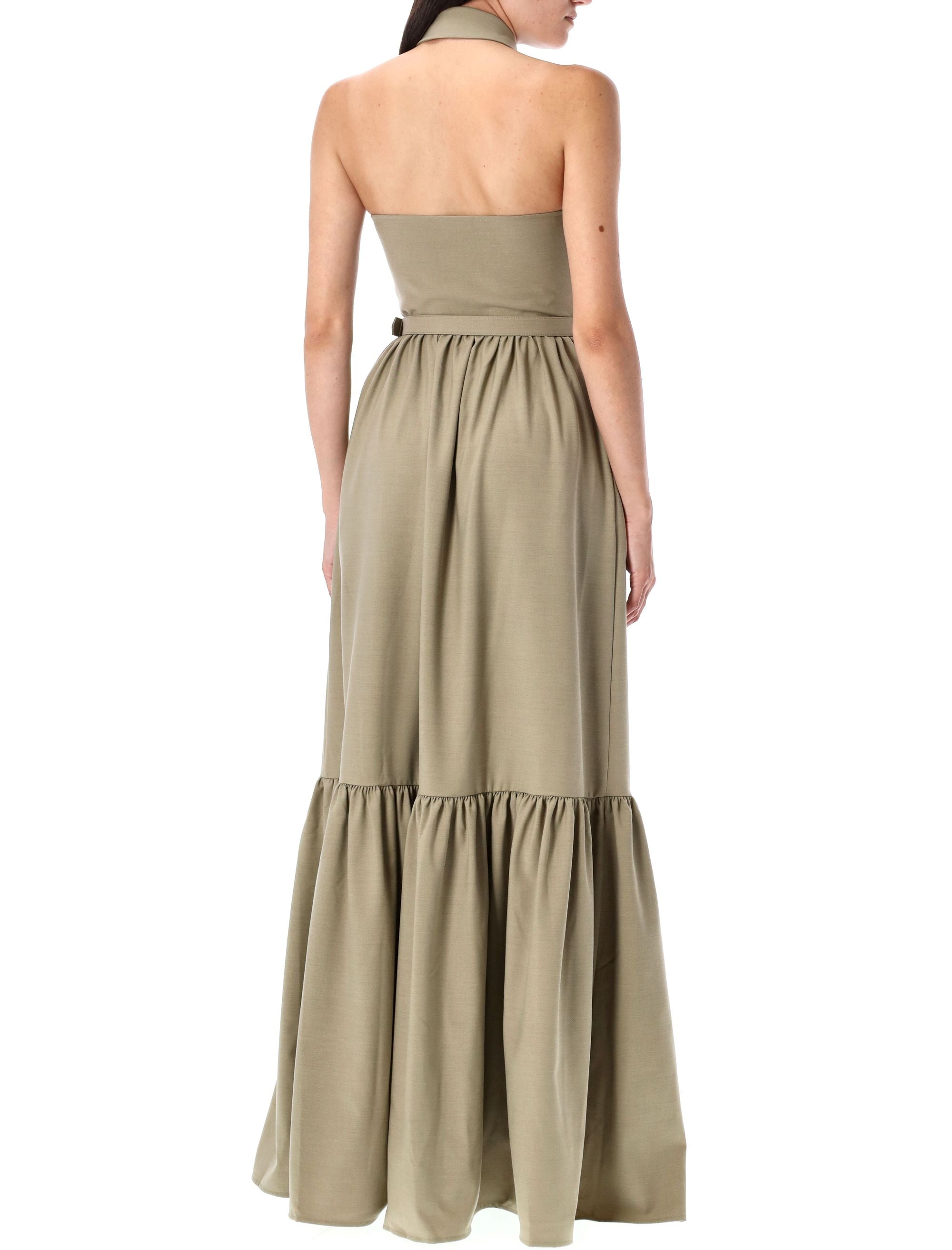 SELF-PORTRAIT Sleeveless Twill Dress with Removable Belt - Size 6