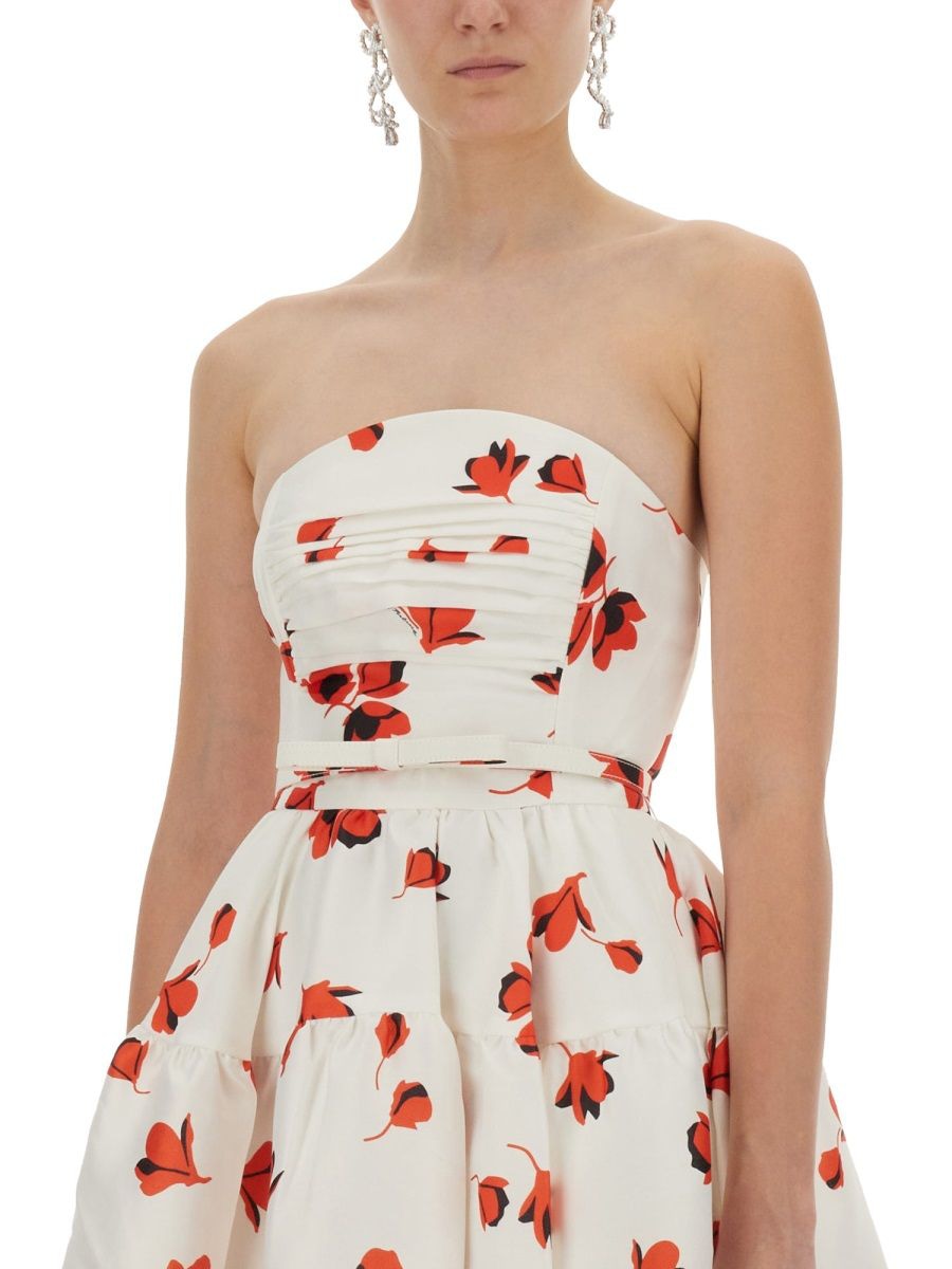 SELF-PORTRAIT Floral Print Midi Dress - Size 6