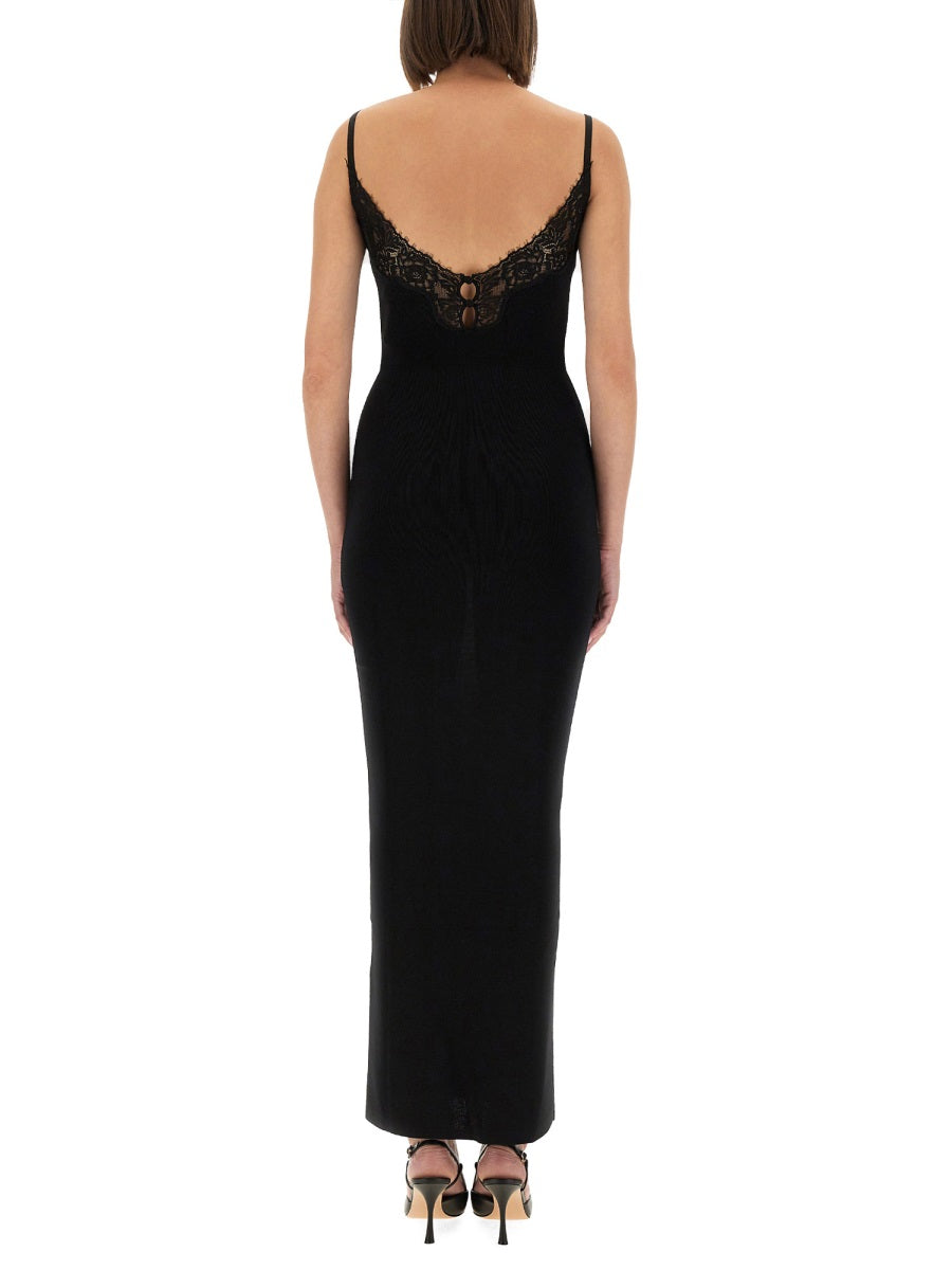 SELF-PORTRAIT Slim Fit Long Knit Dress - Size S