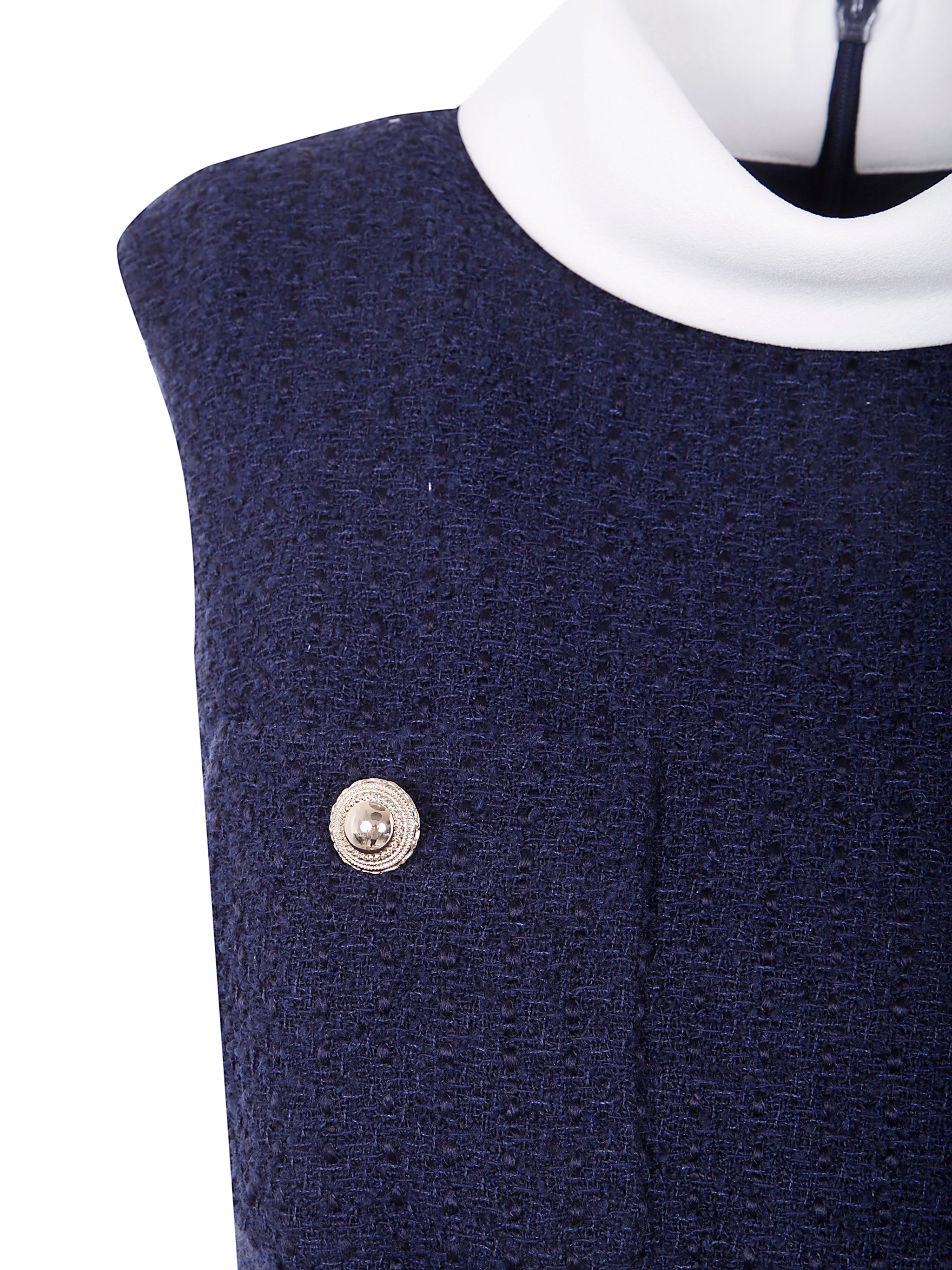 SELF-PORTRAIT Boucle Loop Sleeveless Midi Dress