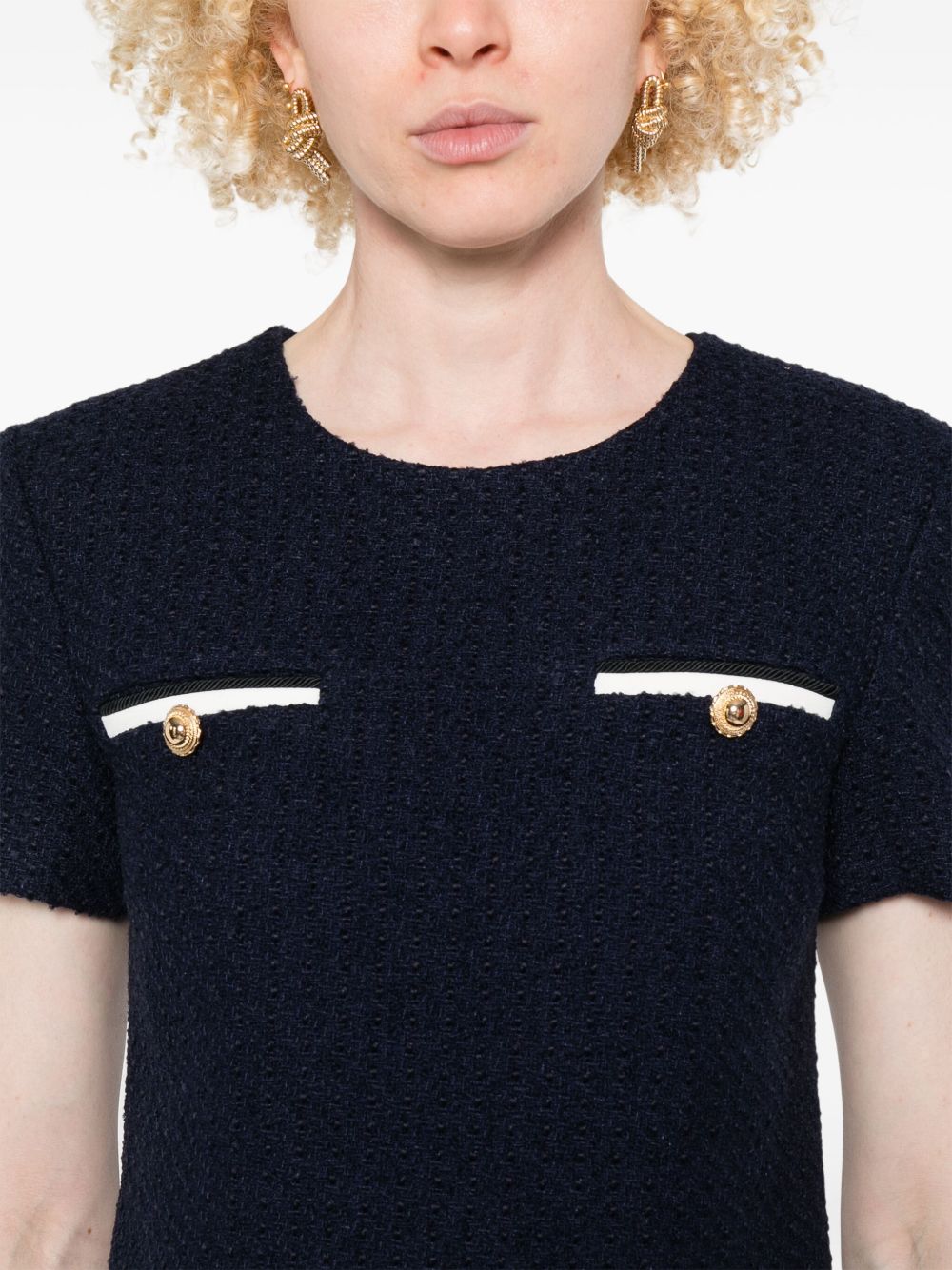 SELF-PORTRAIT Chic Boucle Loop Mini Dress