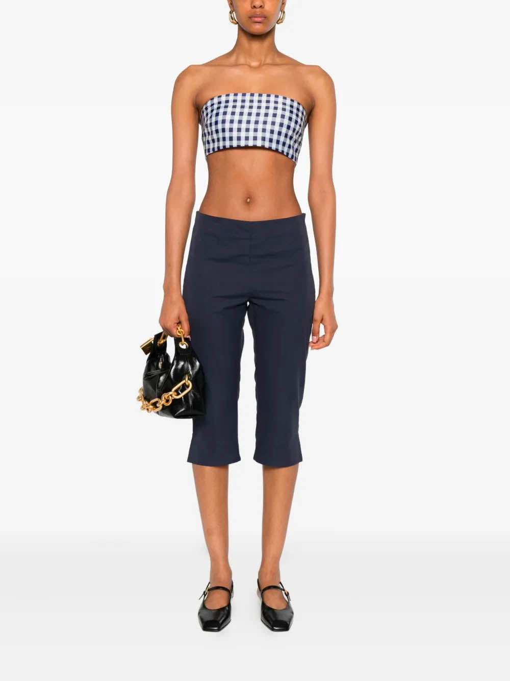 SELF-PORTRAIT Mini Gingham Bandeau Top - Size 6