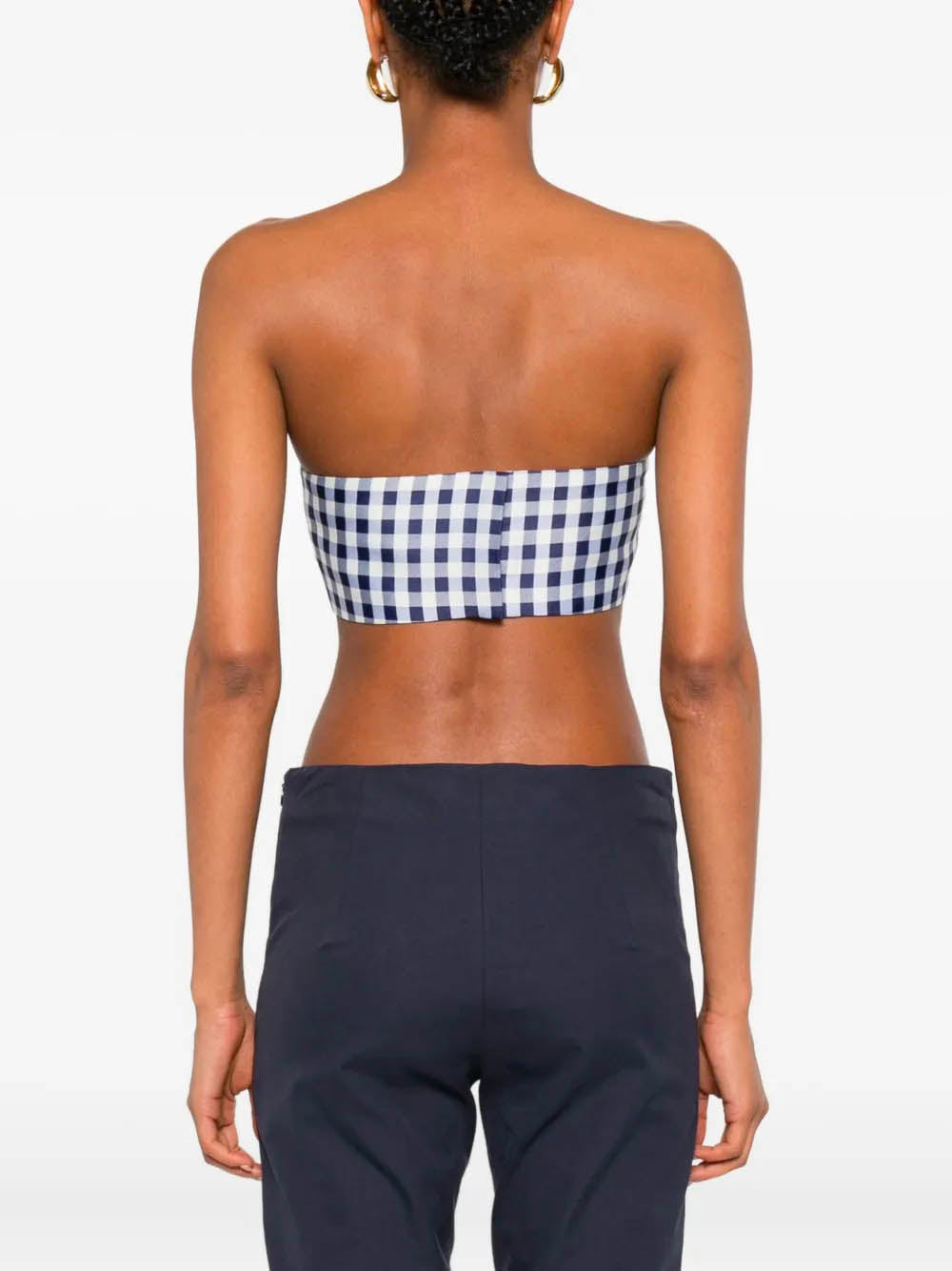 SELF-PORTRAIT Mini Gingham Bandeau Top - Size 6