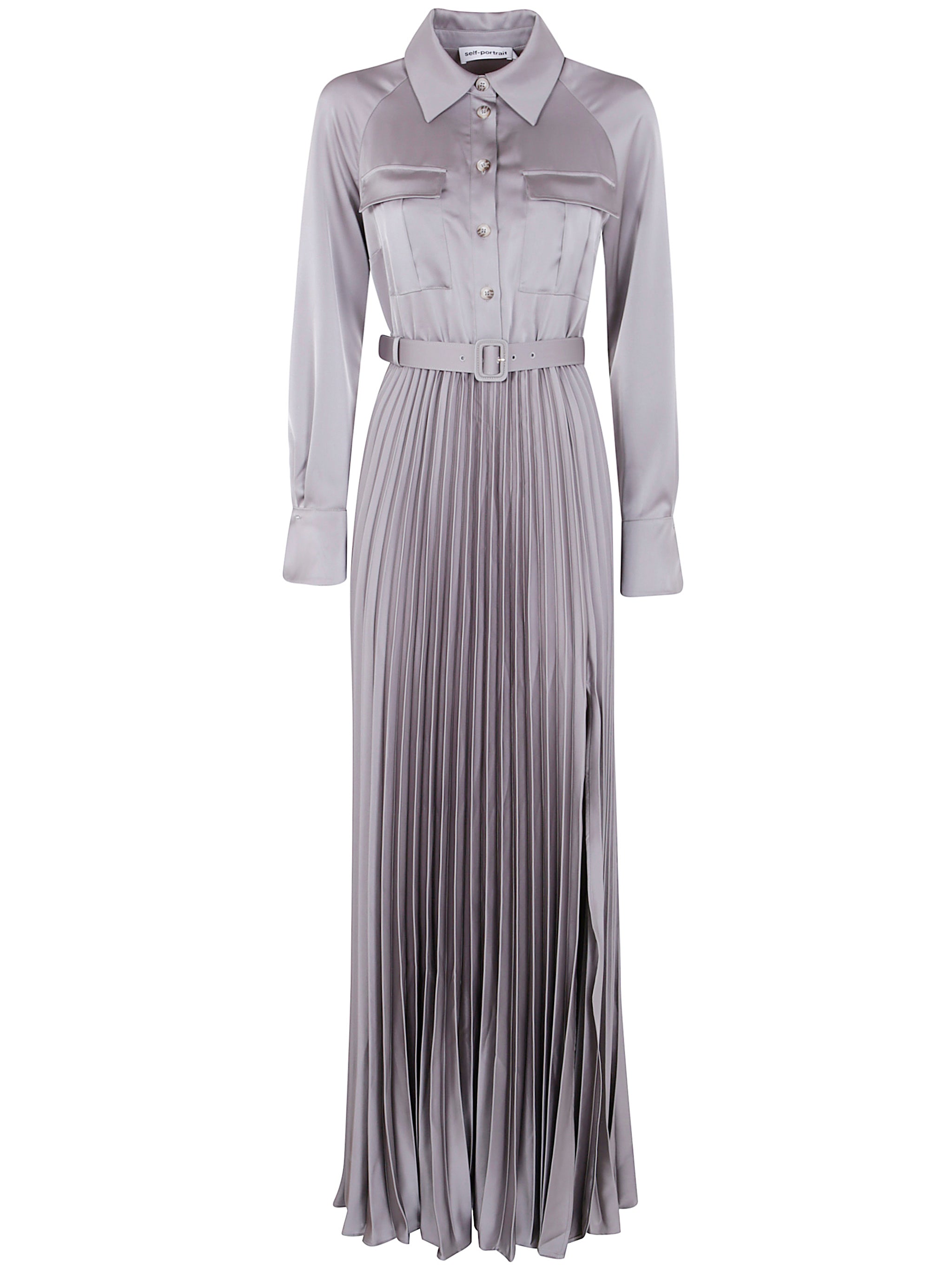 SELF-PORTRAIT Pleated Maxi Dress for Women - FW25 Collection