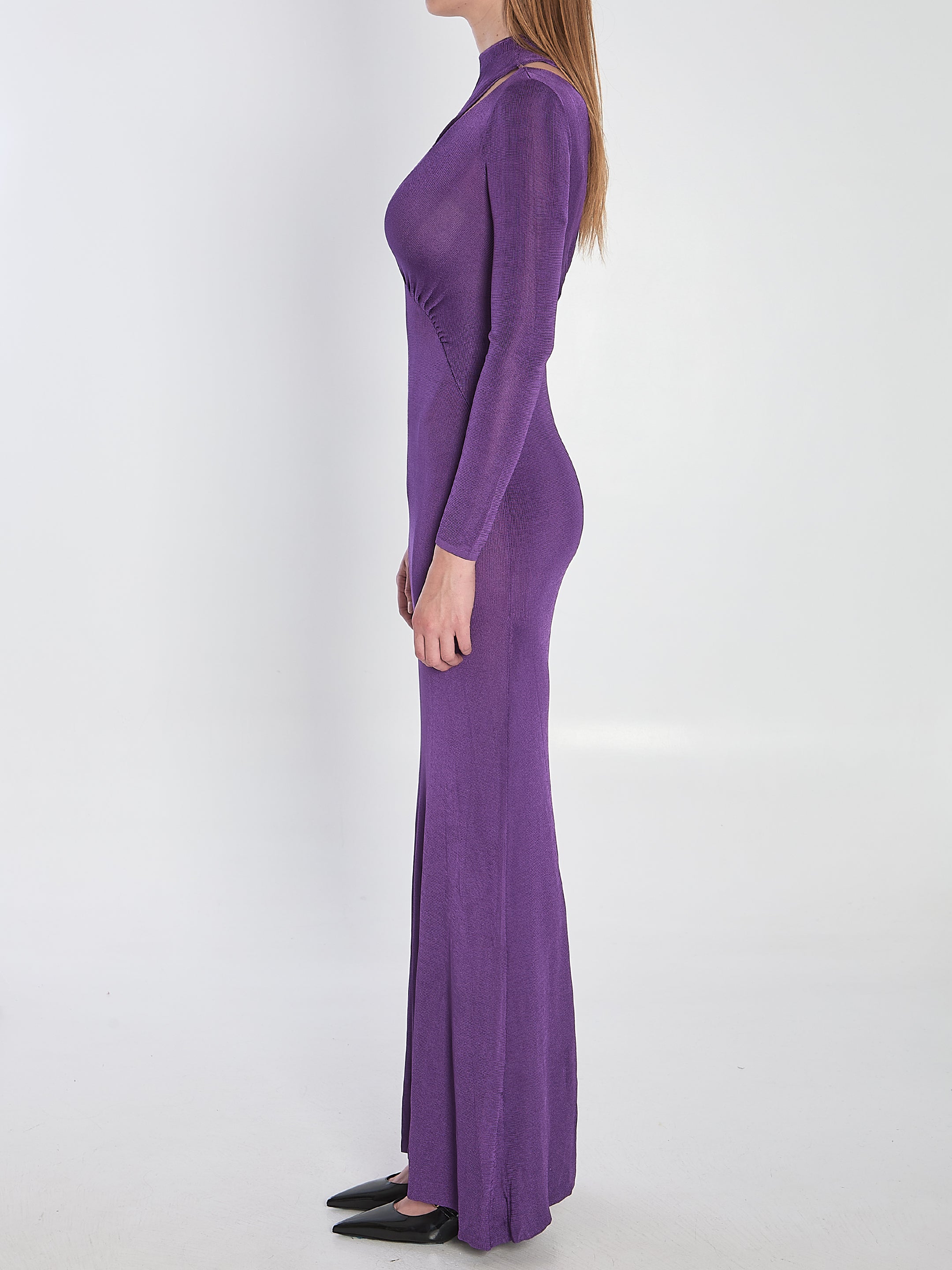 SELF-PORTRAIT Viscose Knit Maxi Dress - Size S