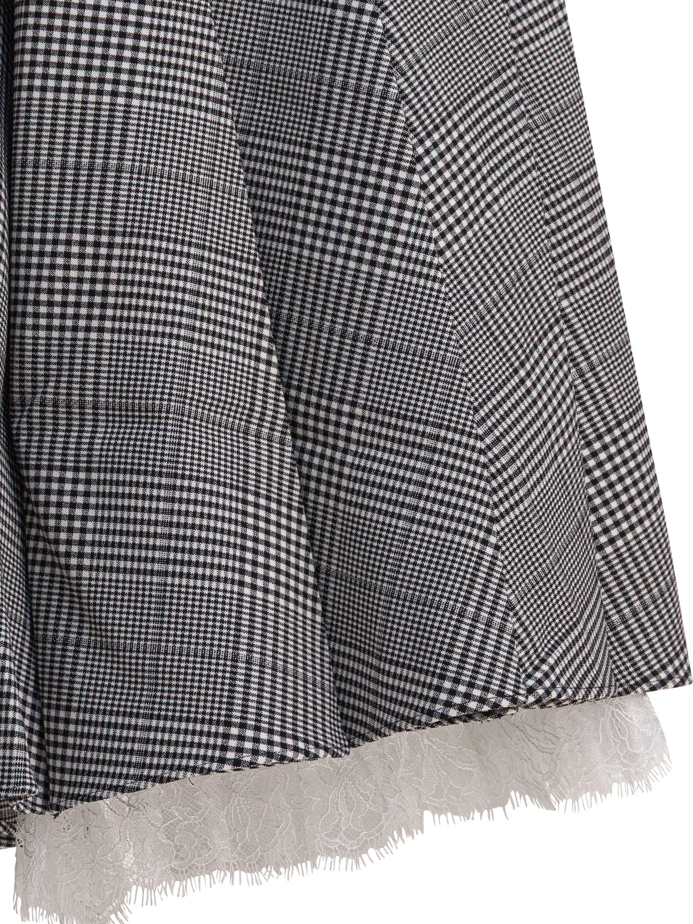 SELF-PORTRAIT Stylish Prince of Wales Check Pleated Midi Skirt for Women