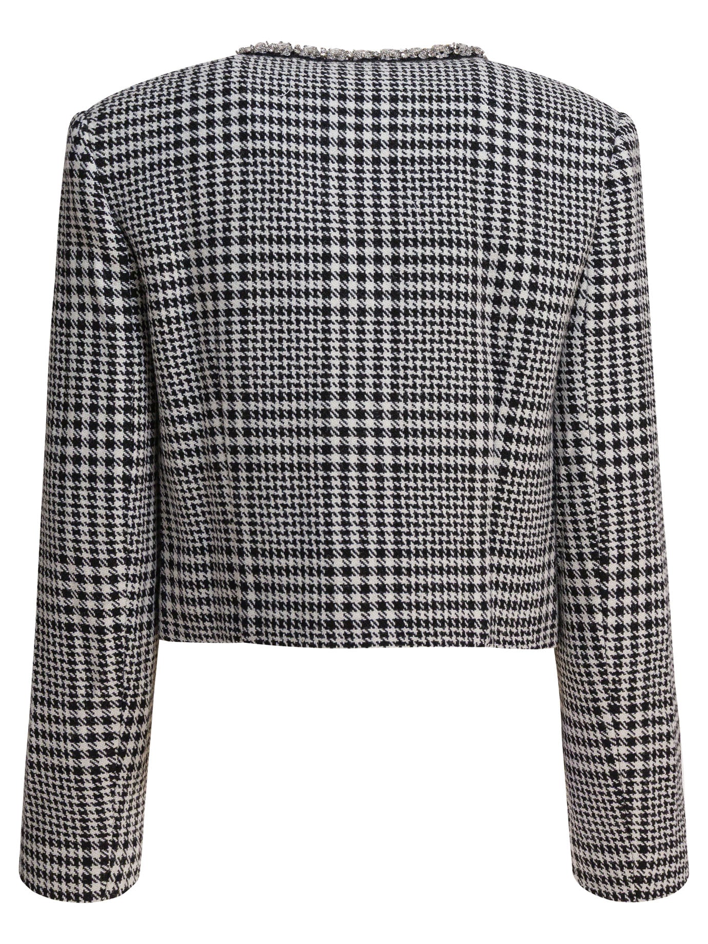 SELF-PORTRAIT Women's Houndstooth Crystal Trim Jacket