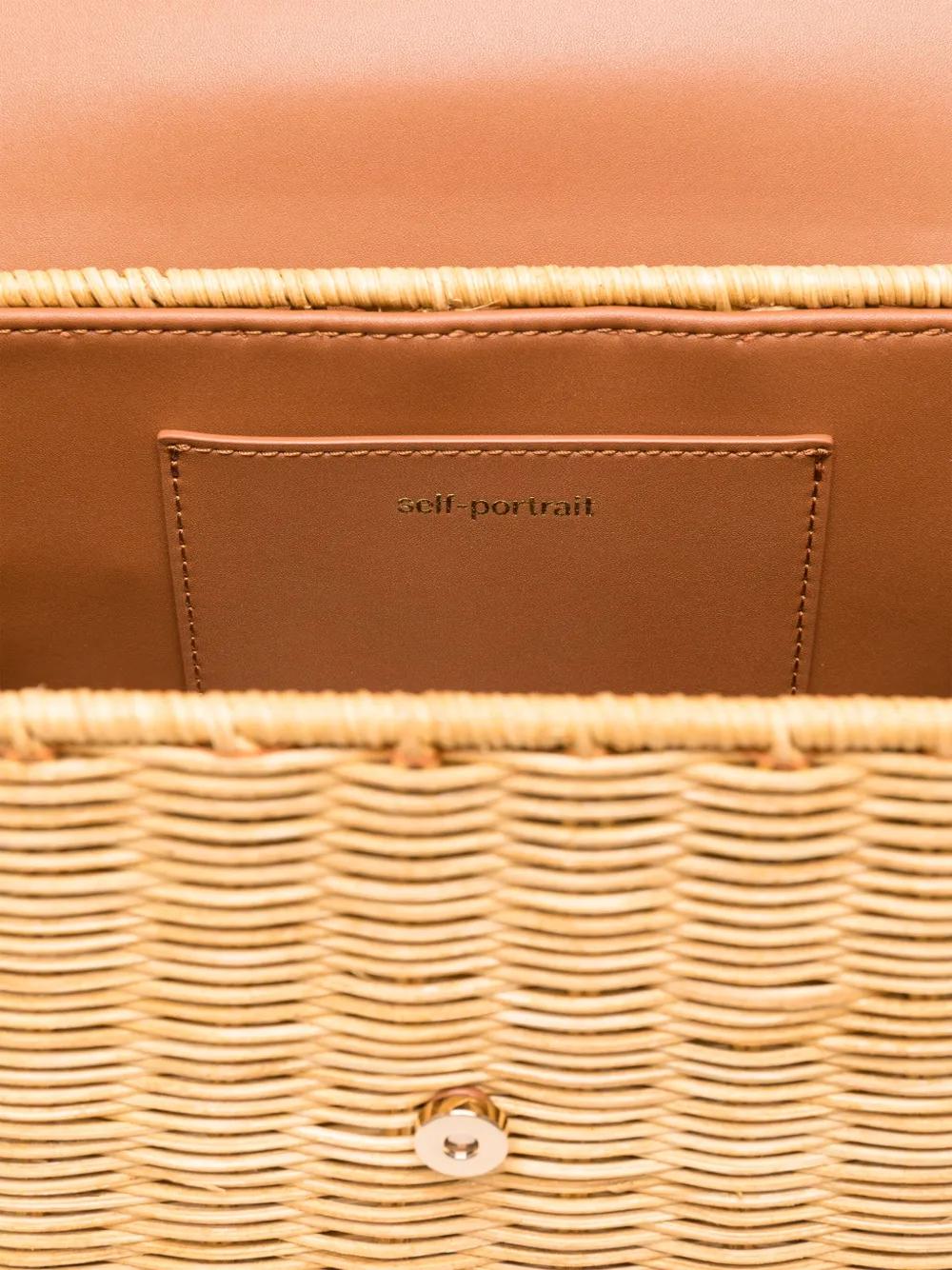 SELF-PORTRAIT Rattan Mini Bow Handbag - Elevate Your Style