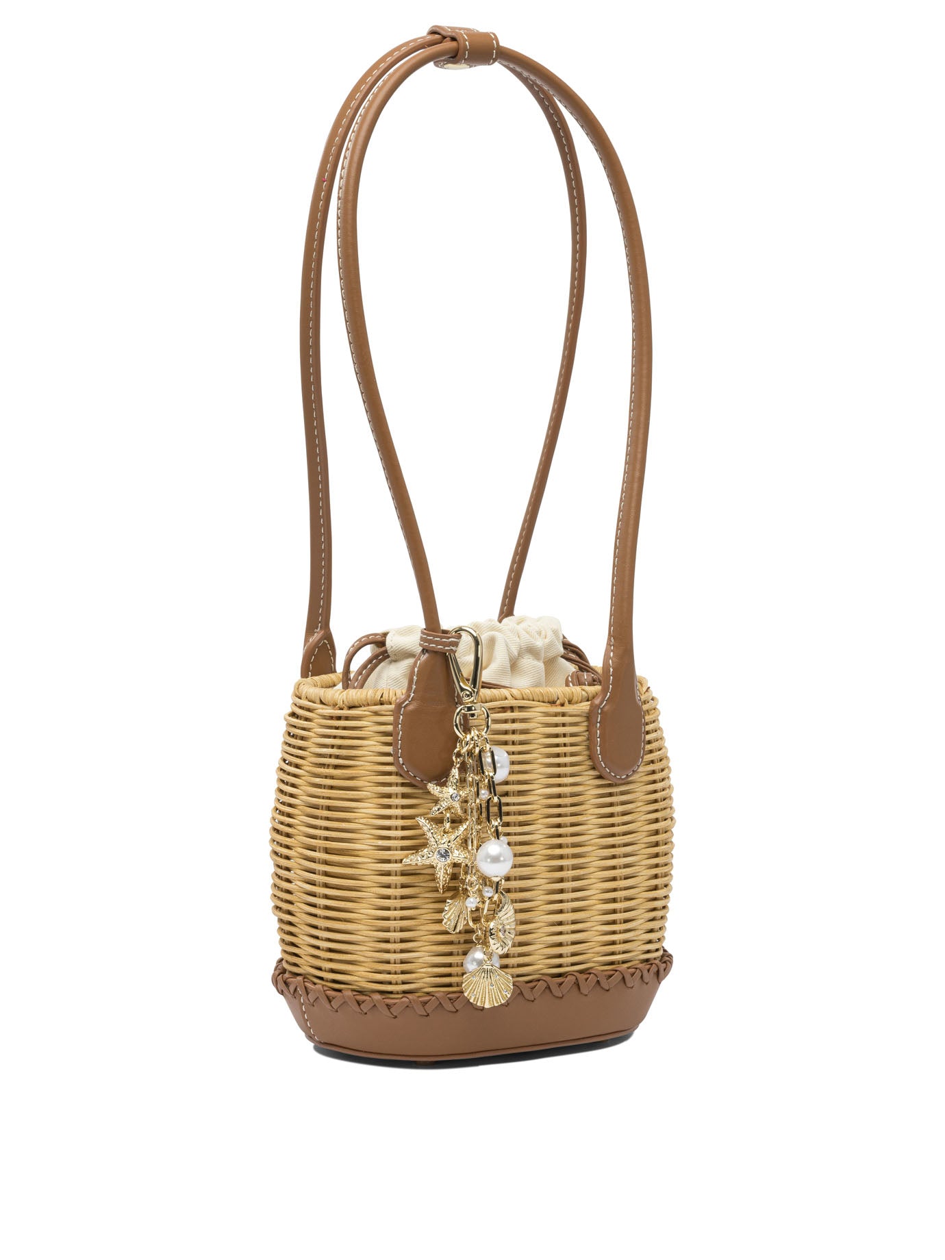 SELF-PORTRAIT Mini Rattan Shoulder Handbag 14x10x14 CM