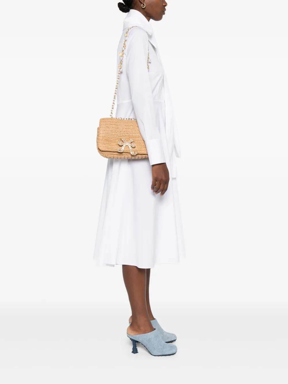 SELF-PORTRAIT Mini Bow Charm Shoulder Handbag