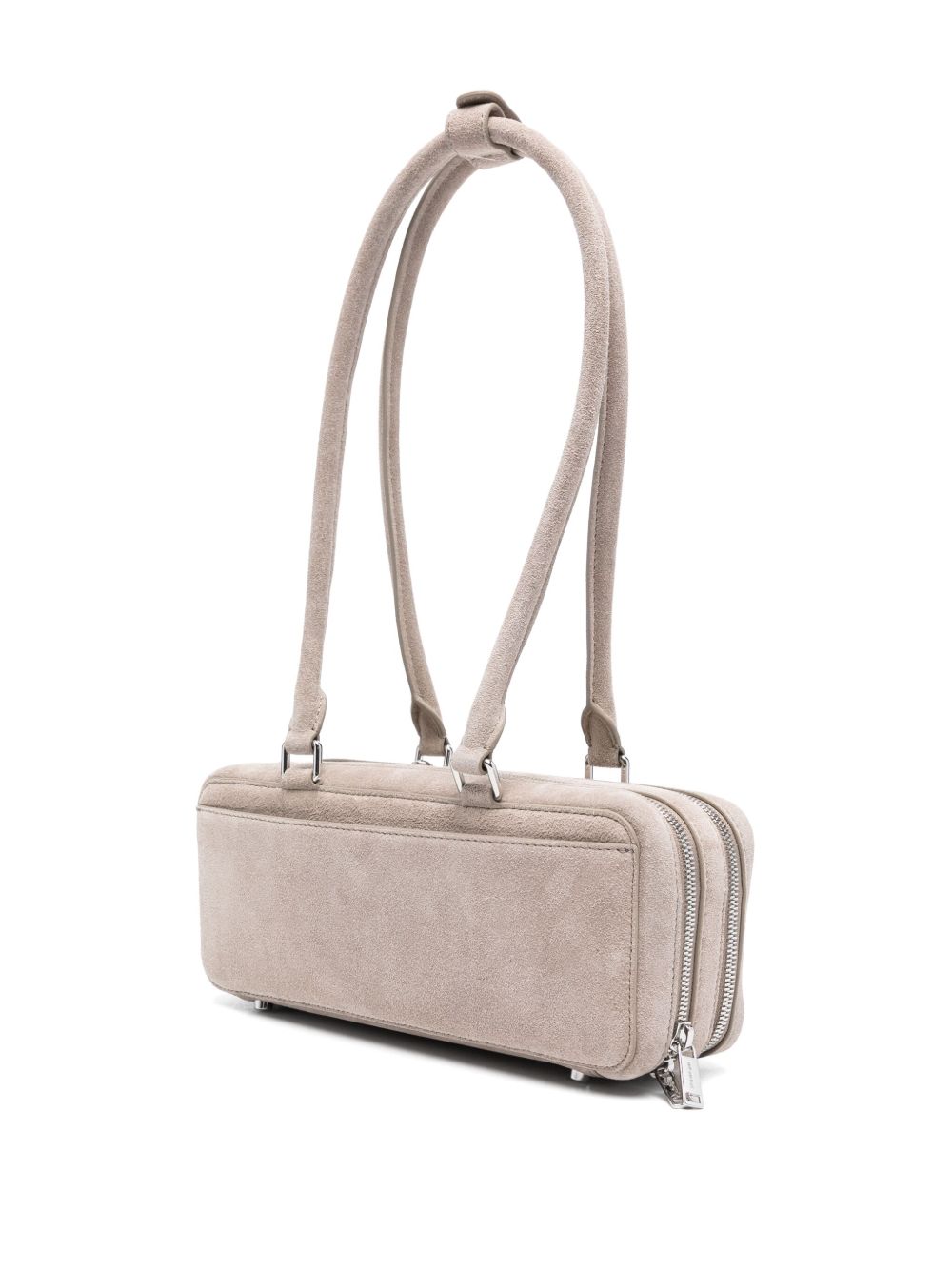 SELF-PORTRAIT Suede Baguette Shoulder Handbag