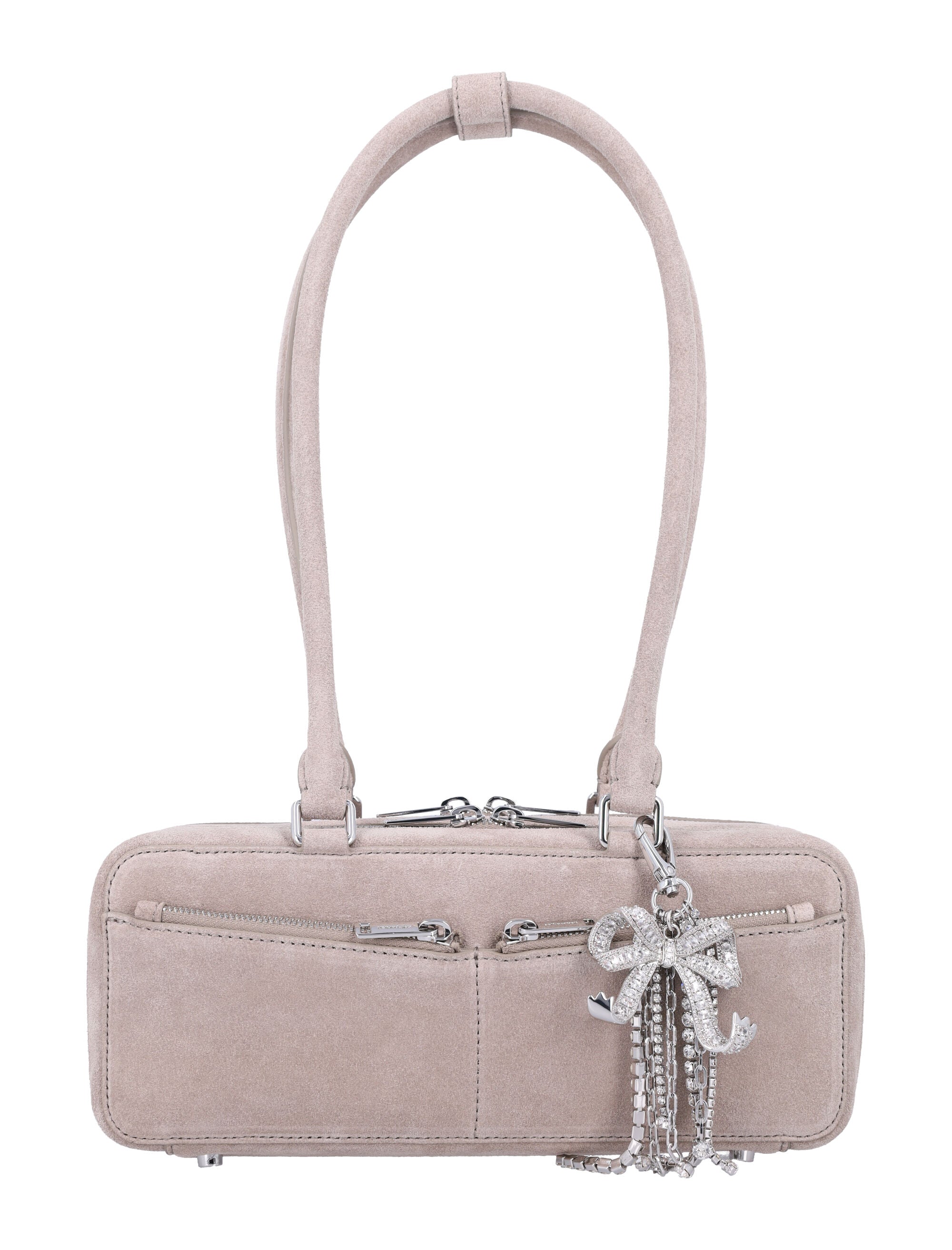 SELF-PORTRAIT Chic Baguette Shoulder Handbag with Charm