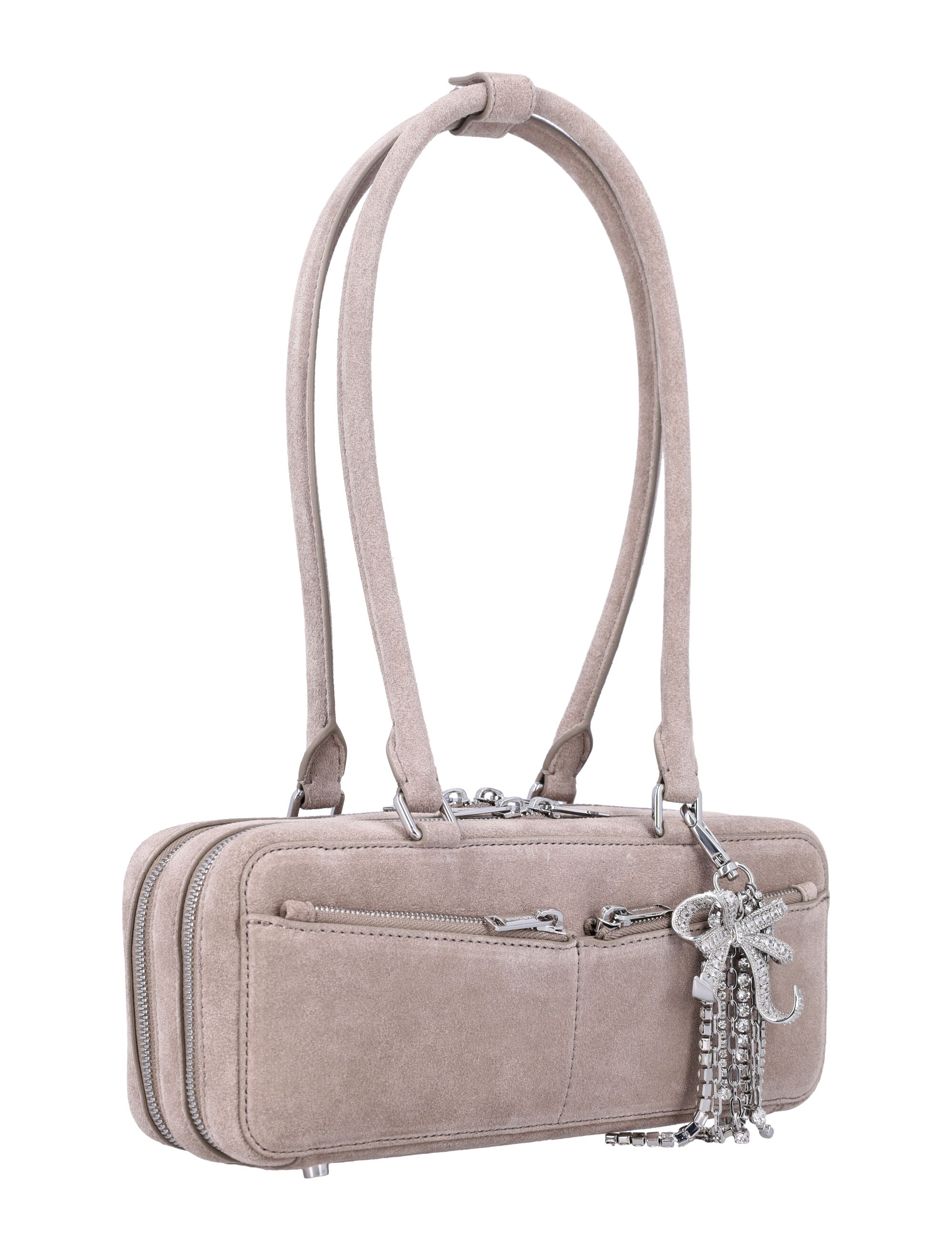 SELF-PORTRAIT Chic Baguette Shoulder Handbag with Charm