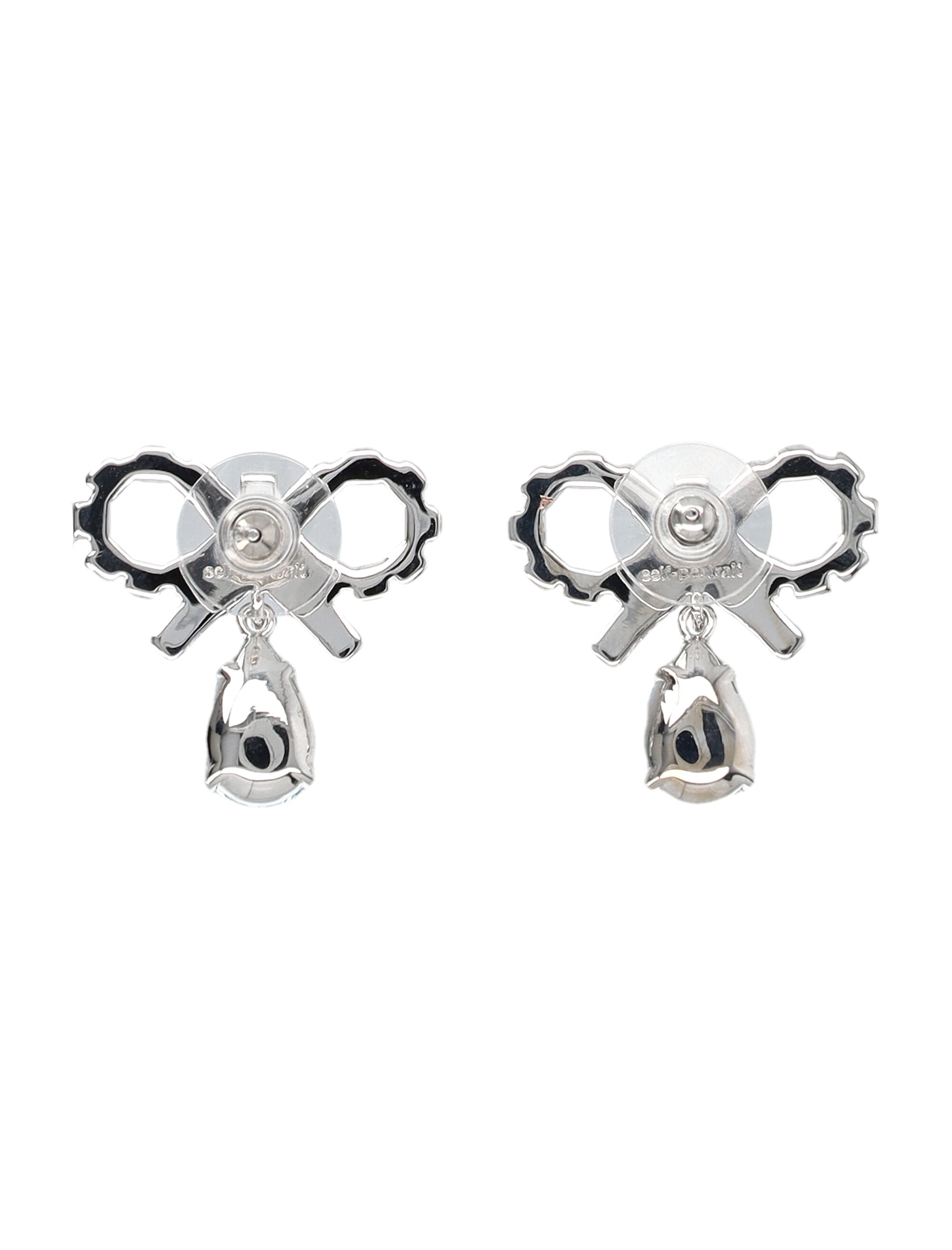 SELF-PORTRAIT Mini Bow Droplet Earrings