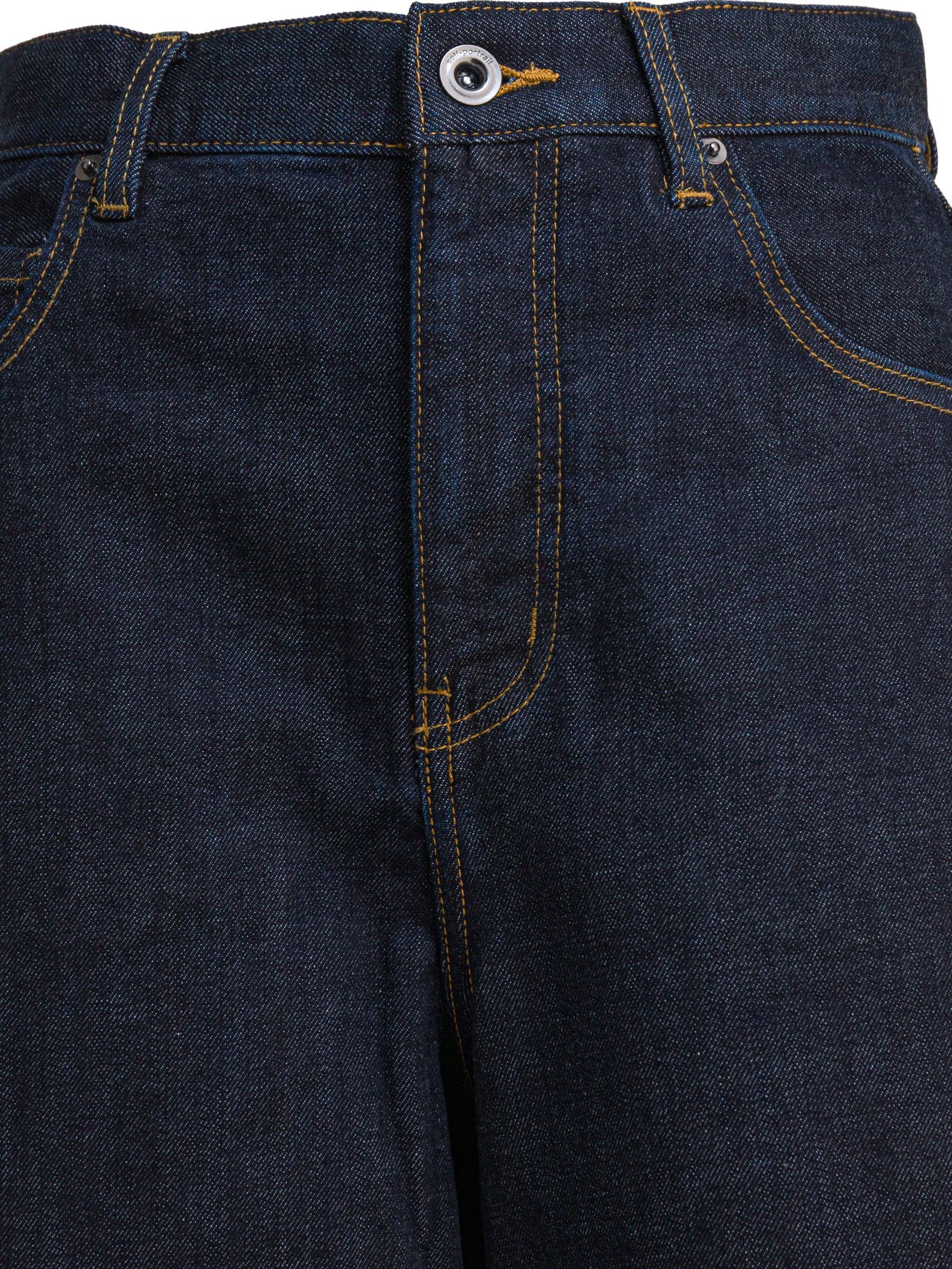 SELF-PORTRAIT Women's Indigo Barrel Leg Jeans