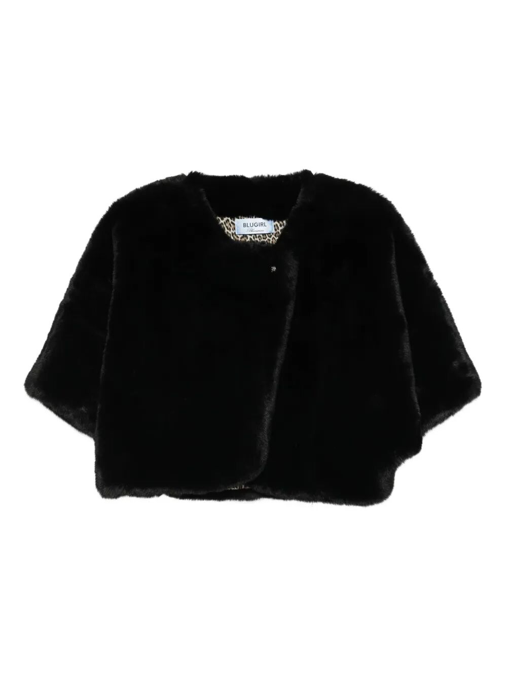 BLUGIRL Fur Edge Button Cape