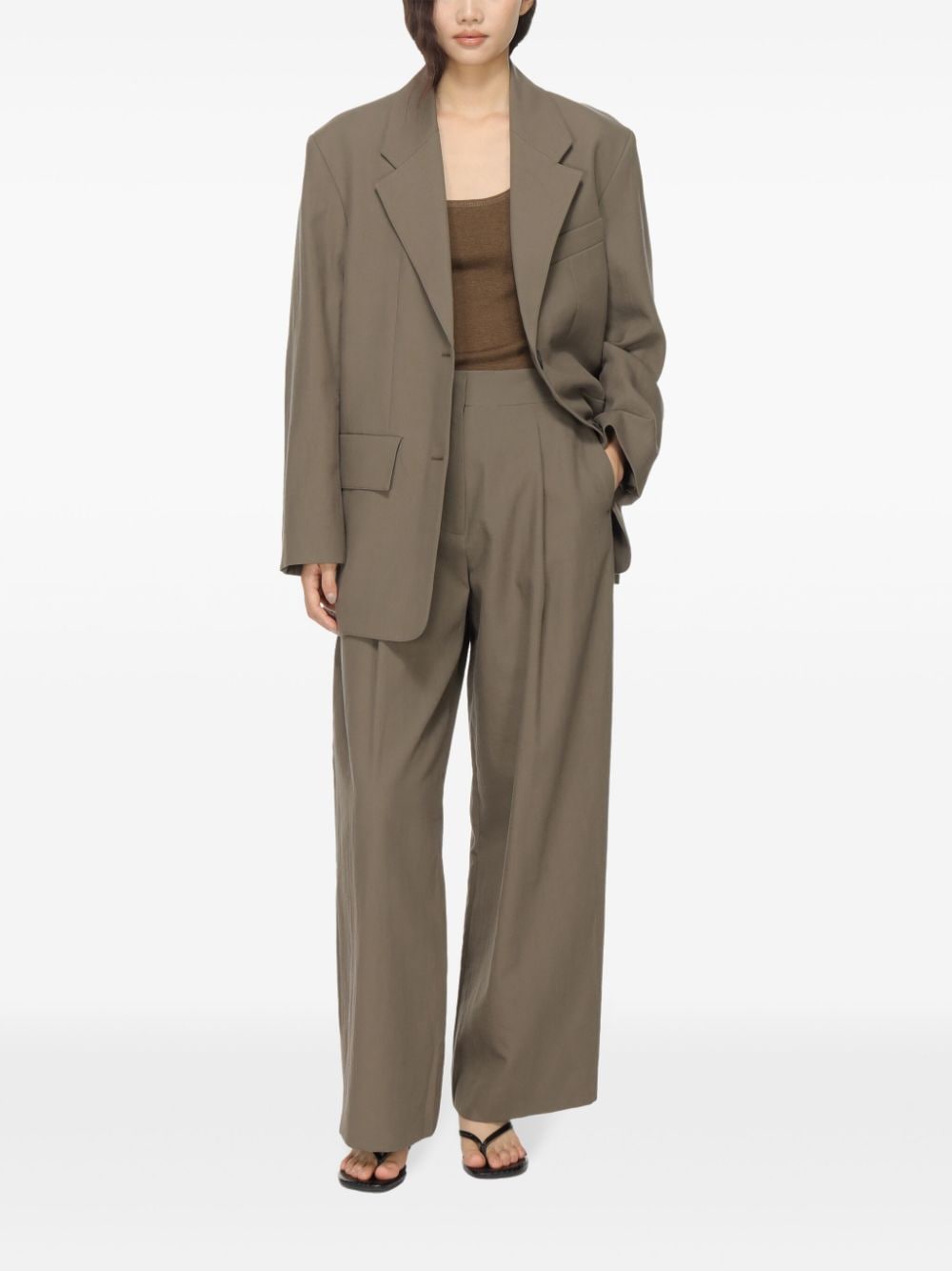 STUDIO NICHOLSON Women's Mini Wool Single-Breasted Blazer Jacket