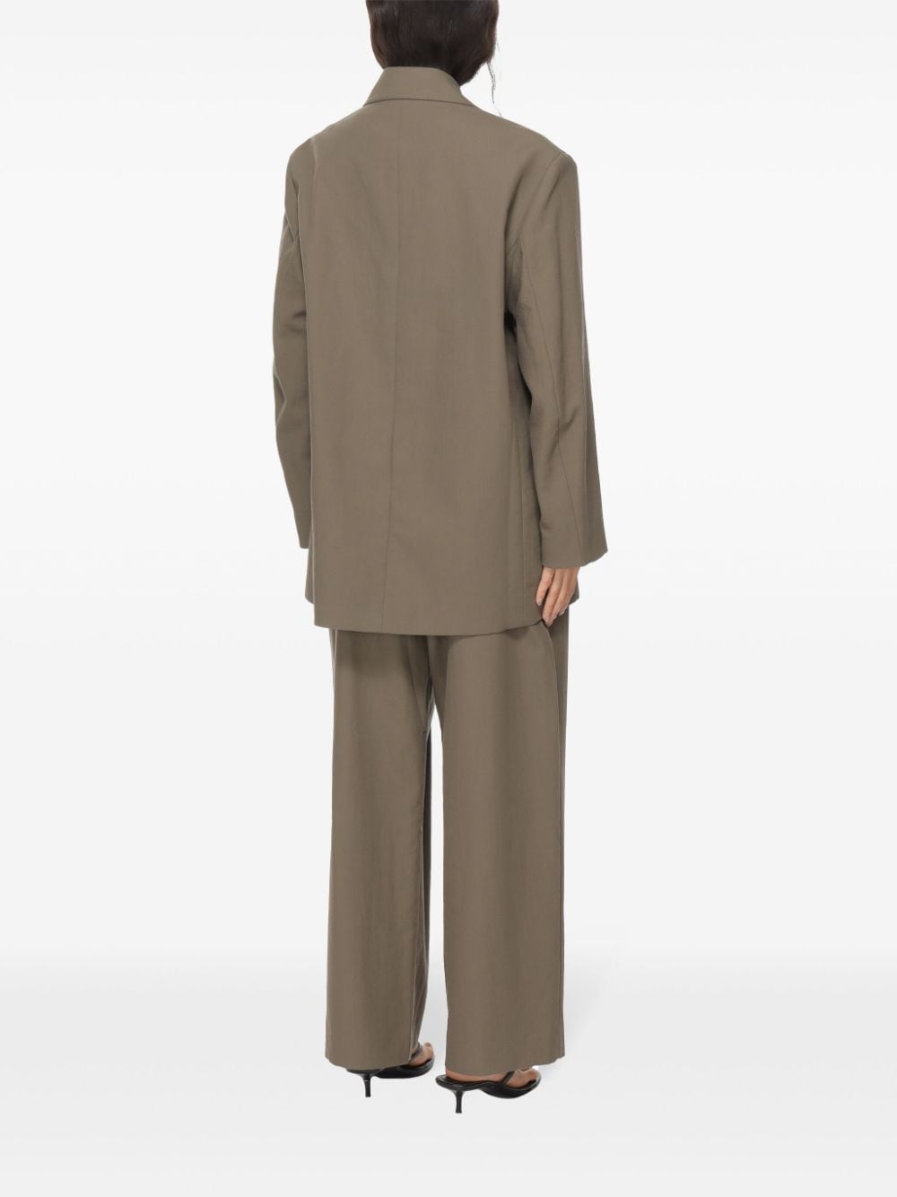 STUDIO NICHOLSON Women's Mini Wool Single-Breasted Blazer Jacket
