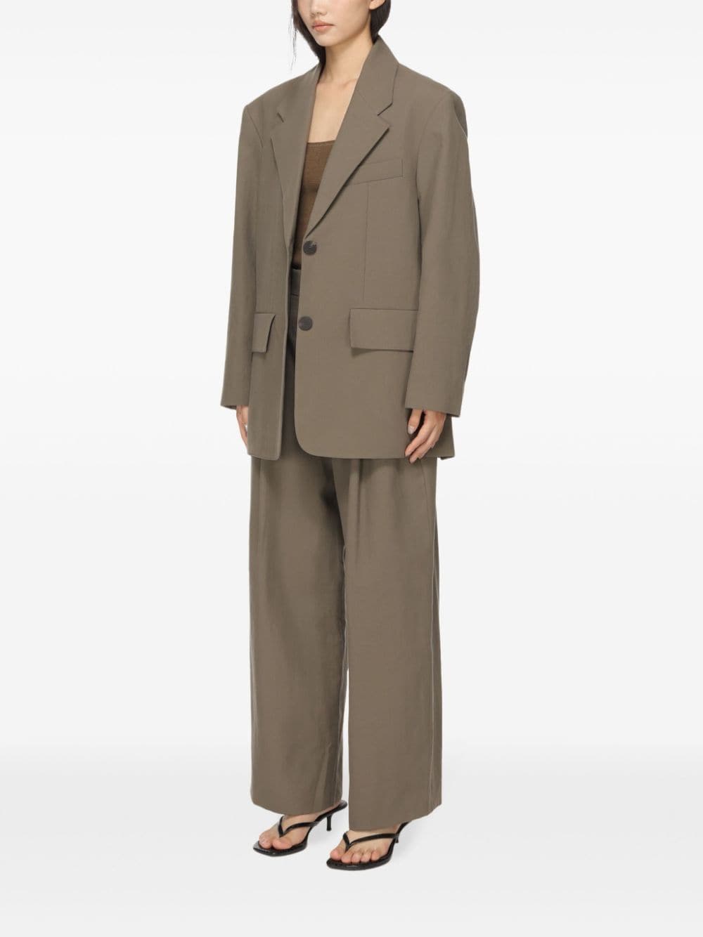 STUDIO NICHOLSON Women's Mini Wool Single-Breasted Blazer Jacket