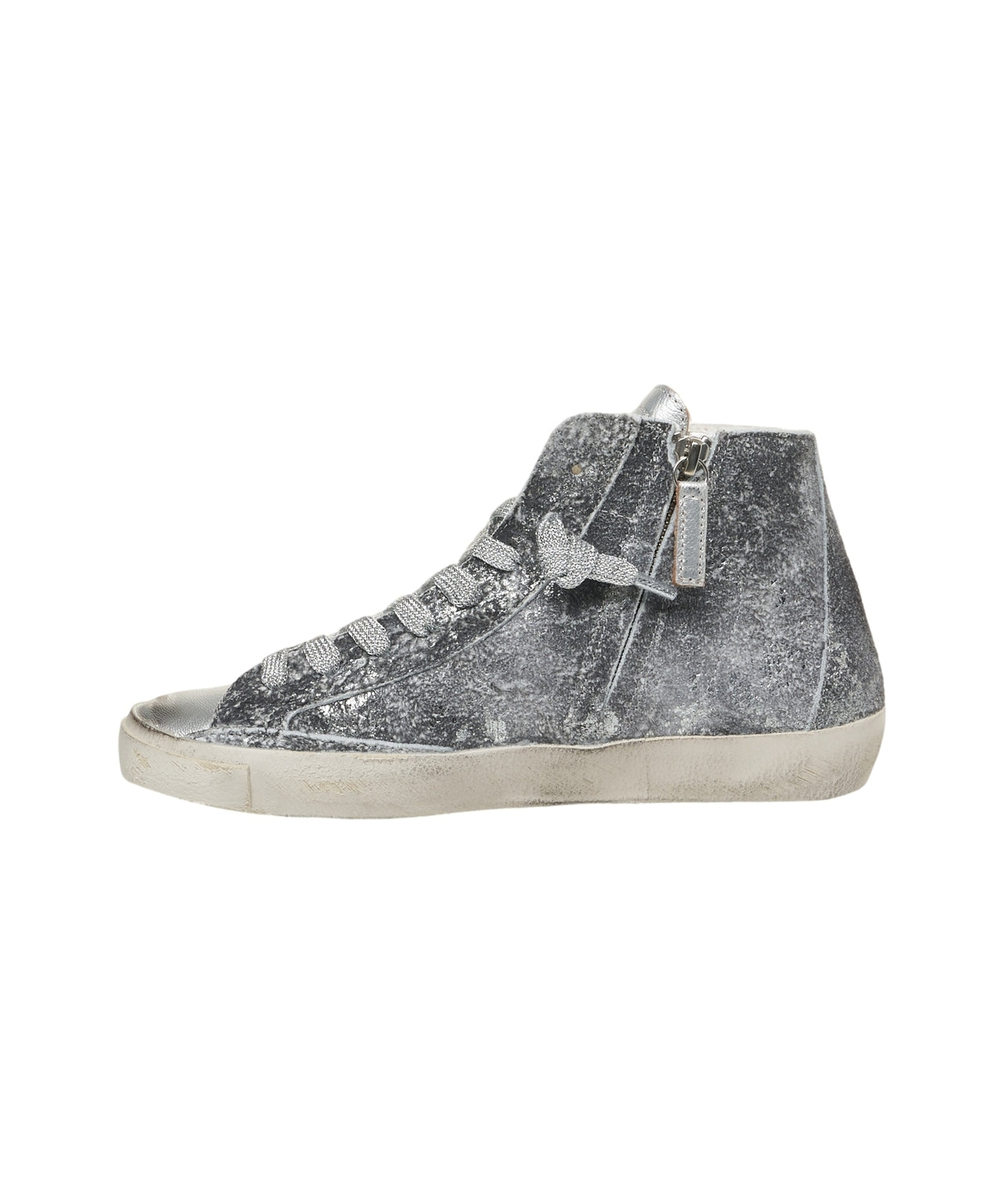 PHILIPPE MODEL High-Top Glitter Finish Sneakers