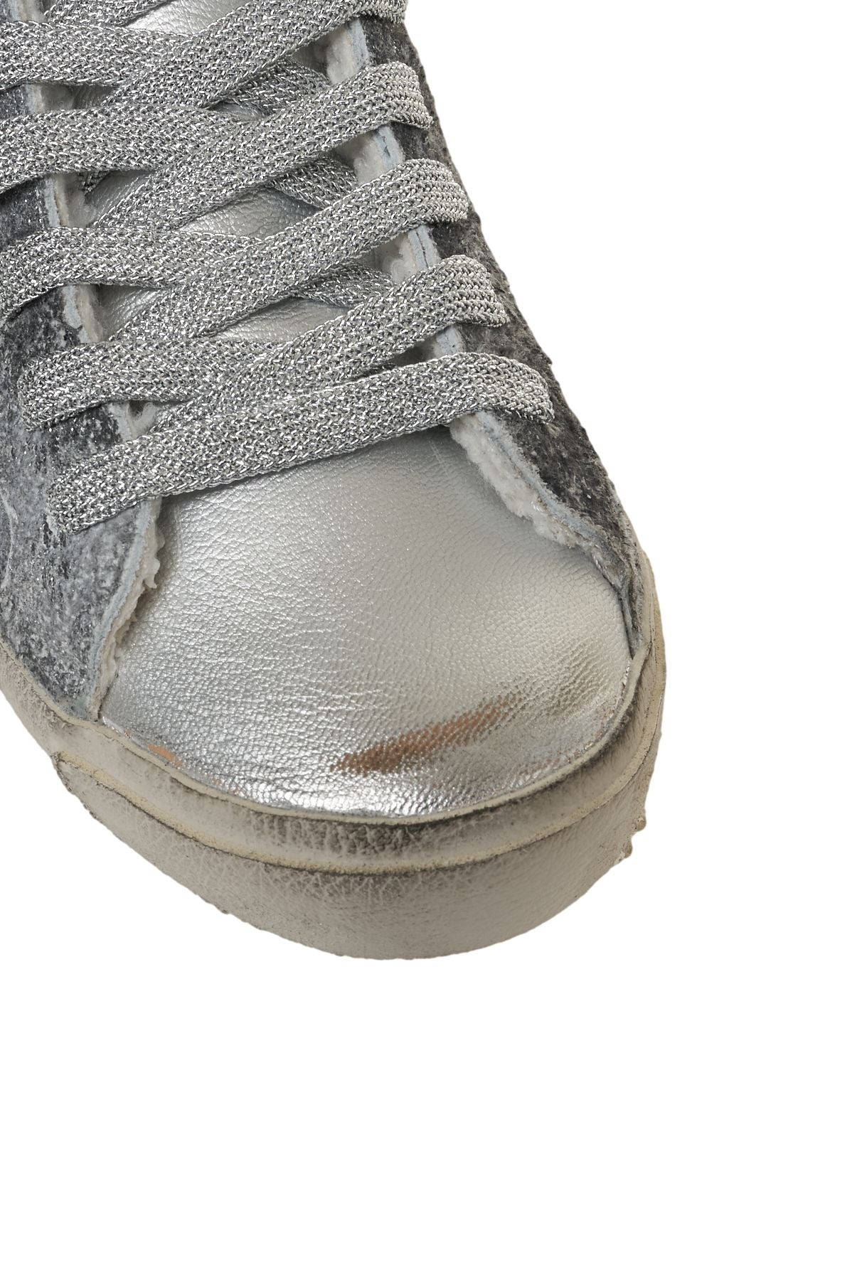 PHILIPPE MODEL High-Top Glitter Finish Sneakers