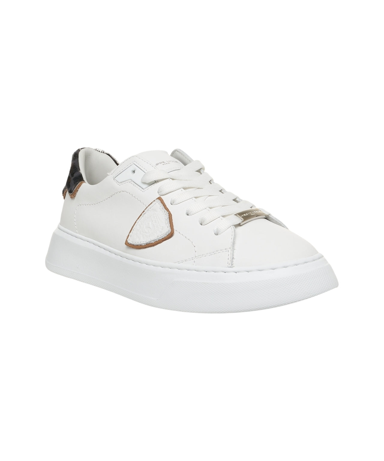 PHILIPPE MODEL Mini Elegant Sneaker with Pony Hair Detail