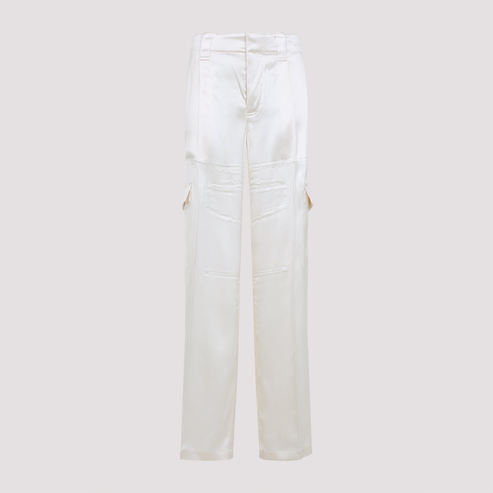 PHOEBE PHILO Luxury Silk-Elastane Trousers for Women - FW25 Collection