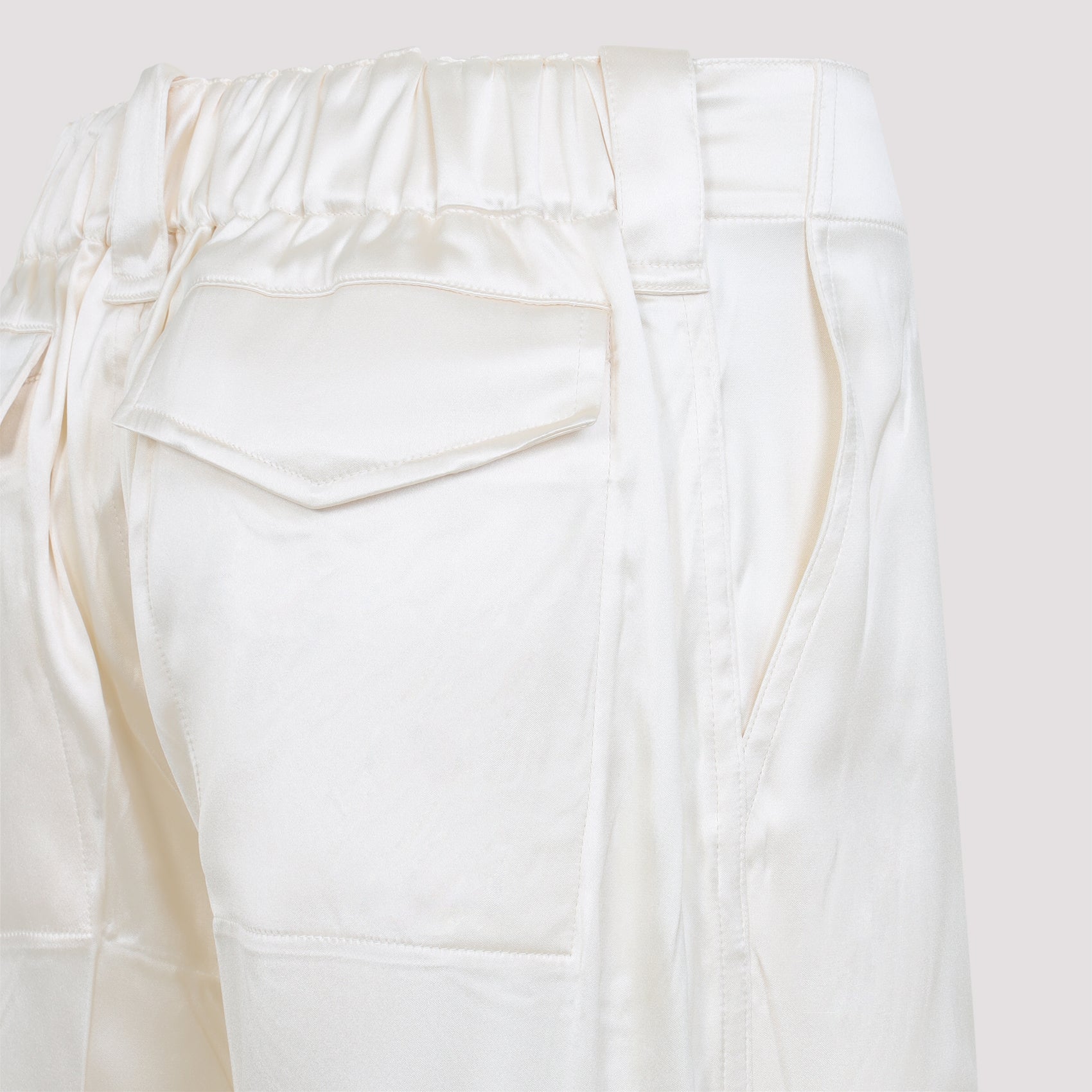 PHOEBE PHILO Luxury Silk-Elastane Trousers for Women - FW25 Collection