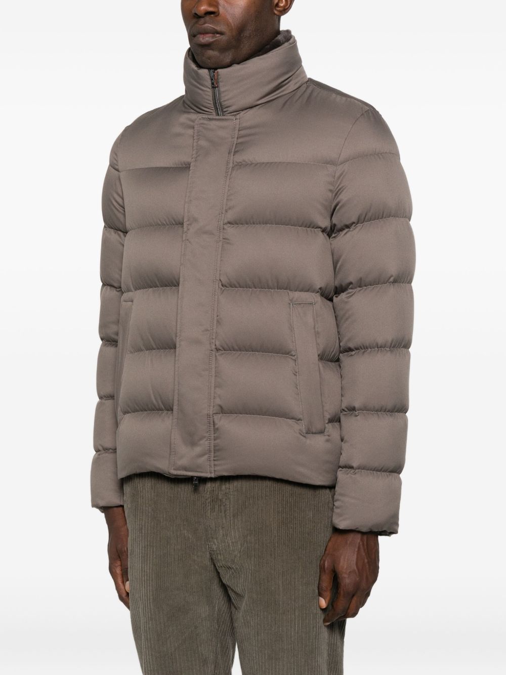 HERNO High Neck Quilted Down Jacket for Men