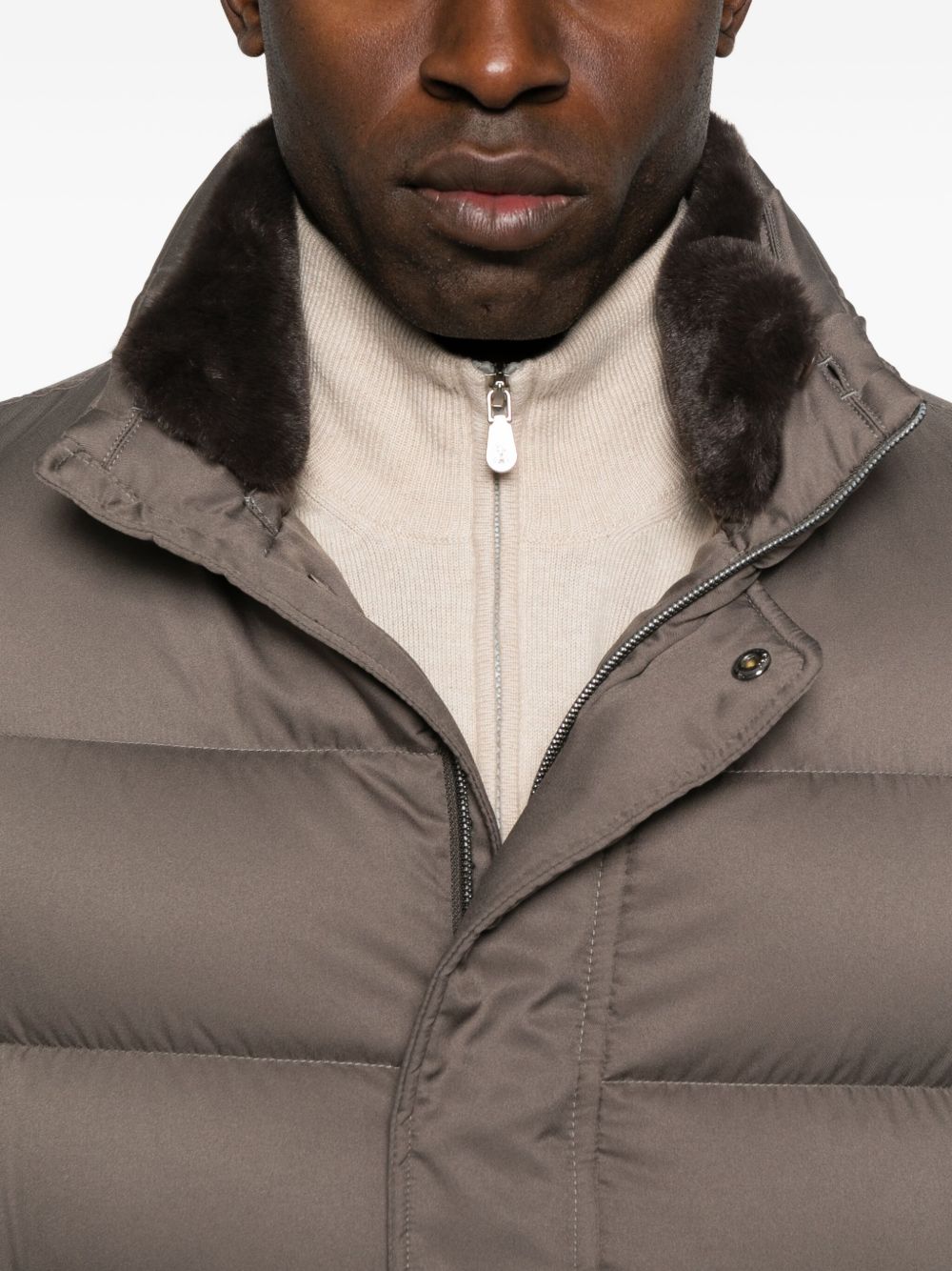 HERNO High Neck Quilted Down Jacket for Men