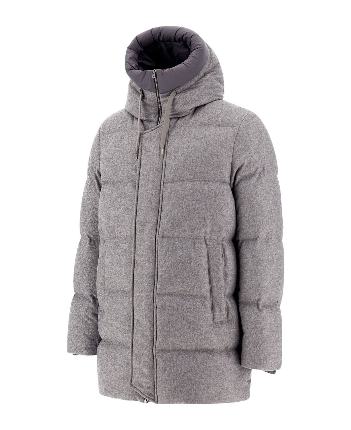 HERNO Long Cashmere Silk Bomber Jacket for Men