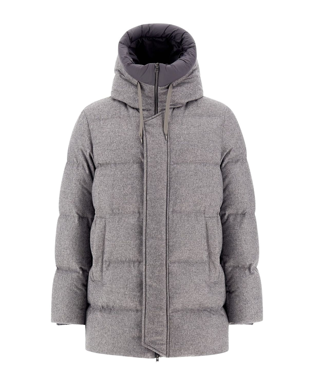 HERNO Long Cashmere Silk Bomber Jacket for Men