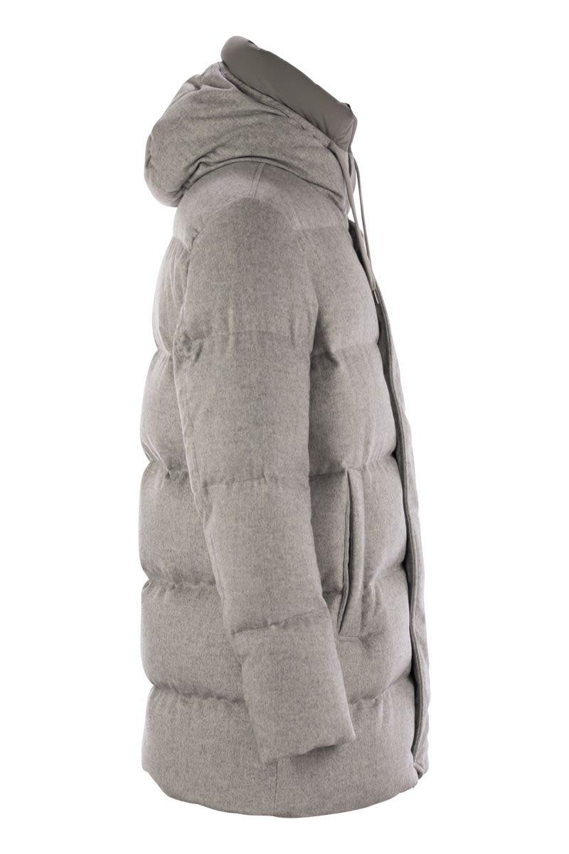 HERNO Luxury Cashmere and Silk Down Jacket