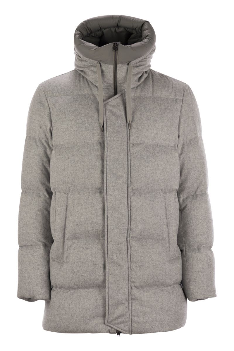 HERNO Luxury Cashmere and Silk Down Jacket