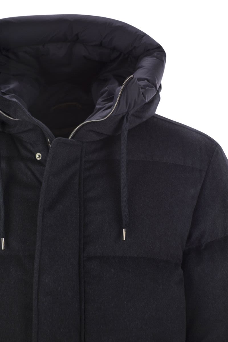 HERNO Luxurious Cashmere and Silk Down Bomber Jacket - Regular Fit