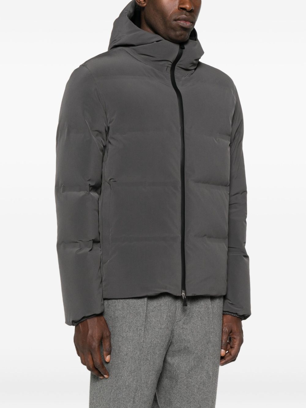 HERNO Men's Short Down Jacket with Hooded Neckline