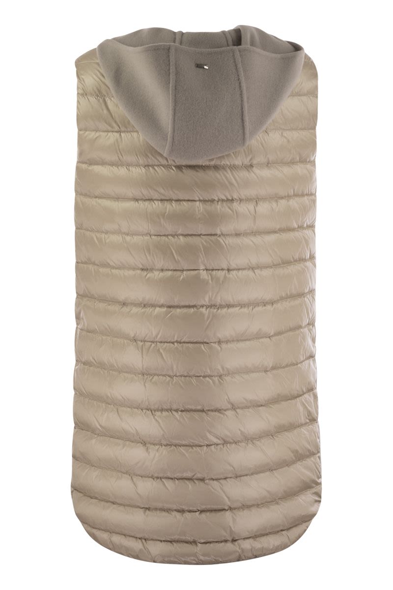 HERNO Women's Mini Wool Hooded Sleeveless Jacket