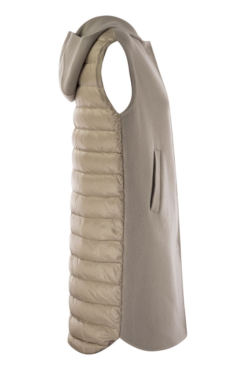 HERNO Women's Mini Wool Hooded Sleeveless Jacket