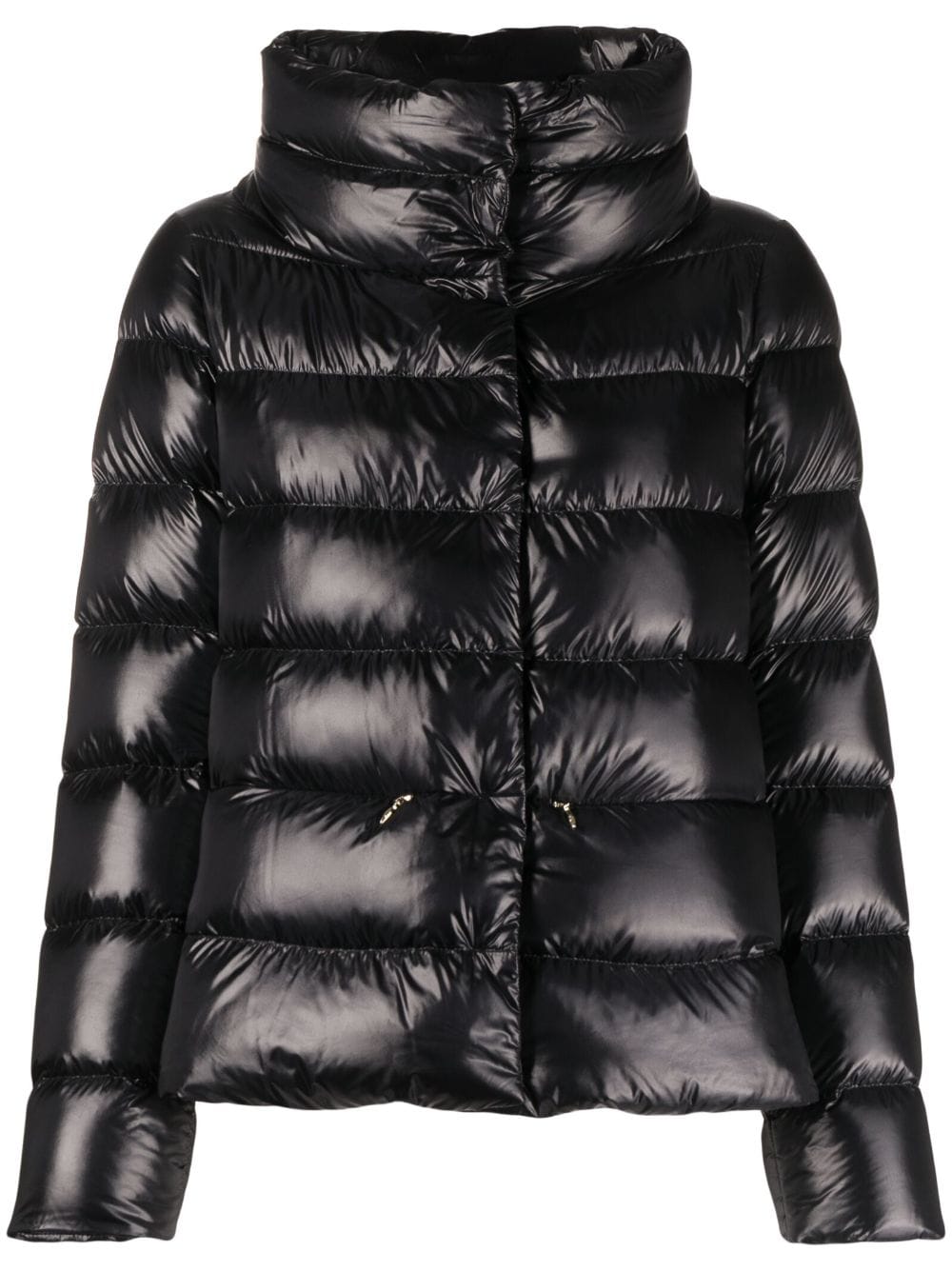HERNO Slim Fit Down Jacket with Elegant Ring Collar