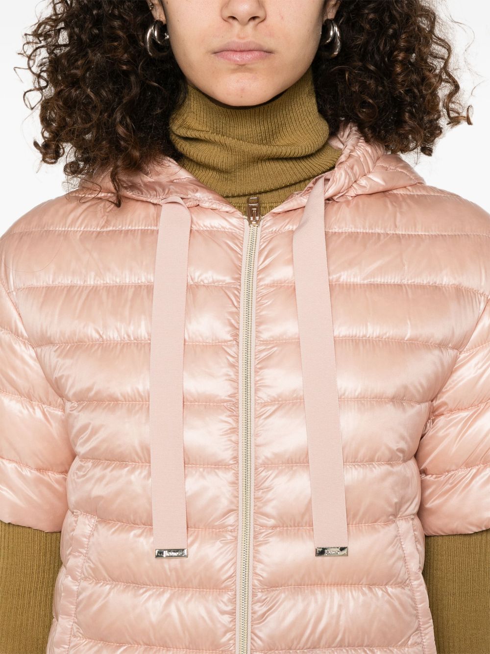 HERNO Women's Mini Short Down Jacket with Drawstring Hood