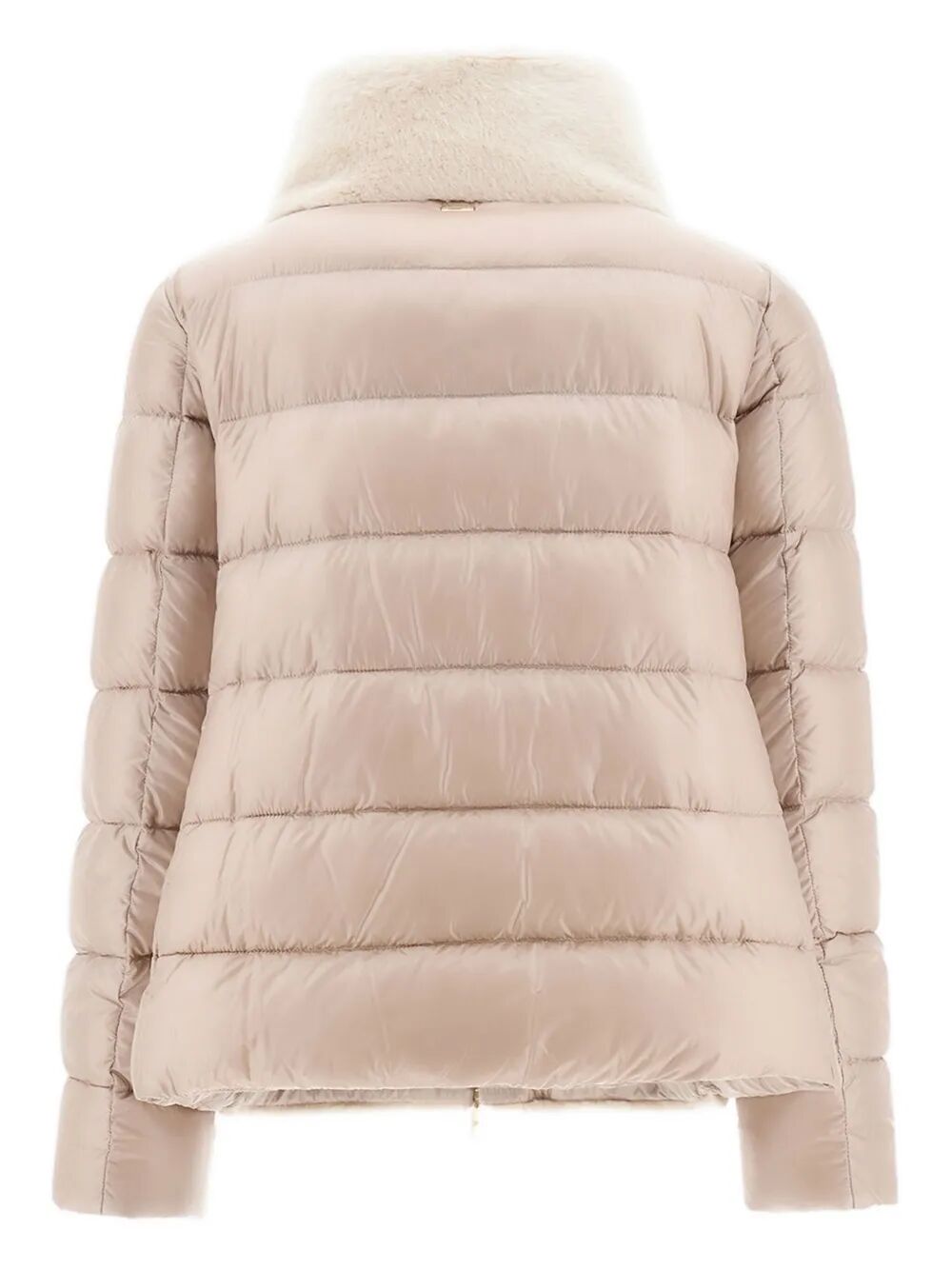 HERNO Ultralight Mini Padded Jacket with Faux Fur Inserts